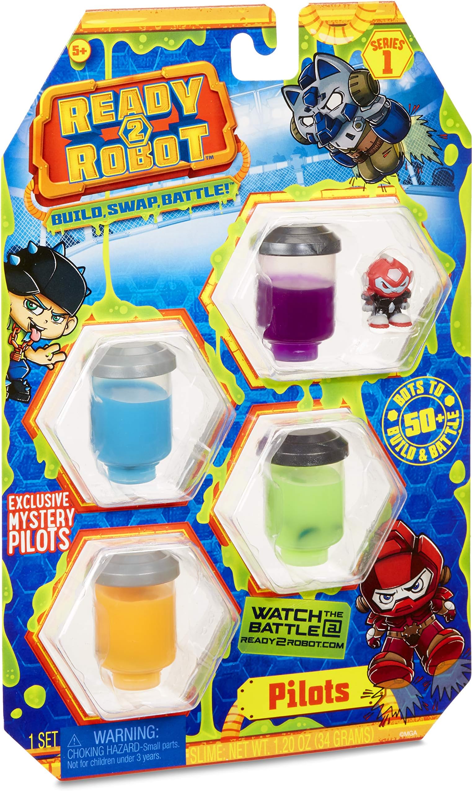 Ready2Robot Ready to Robot 554011 Pilots Style 2 Collectable Toy, Multicolor