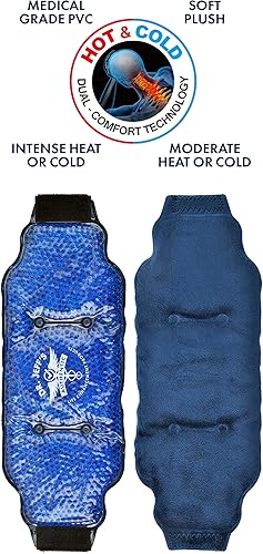 Miniatura 3 de Juego de 2 bolsas de hielo grandes para lesiones, paquete caliente para alivio del dolor, rodilla, ciática, espalda, migraña, artritis, dolor de