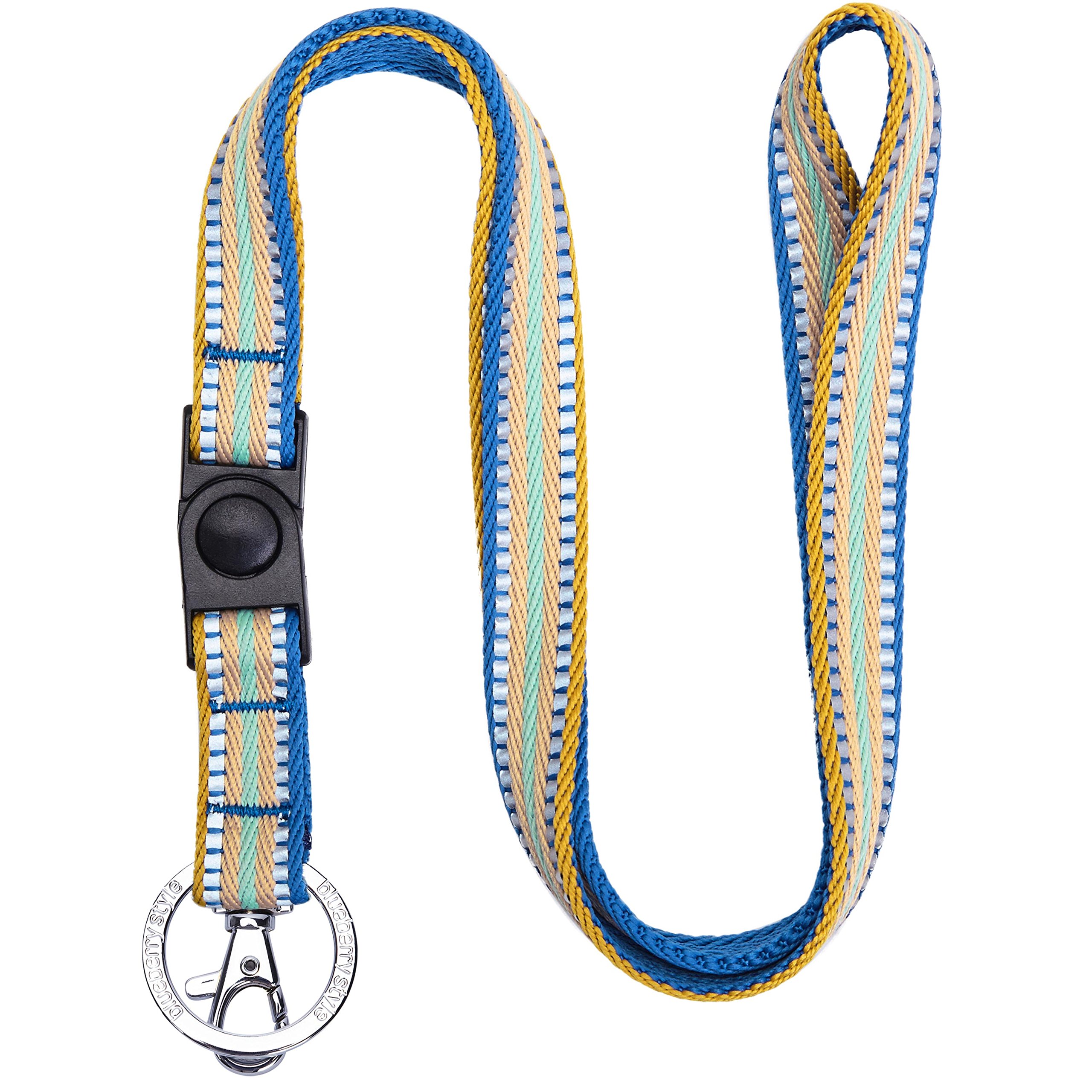 Cordon porte-clés Blueberry Pet pour ne plus perdre vos badges grâce au textile réfléchi 3M