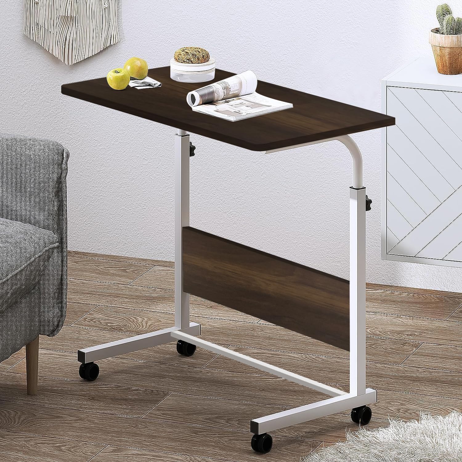 Torche Multipurpose Height Adjustable Movable Table for Computer & Laptop Table with Wheels (Big-Exotic Oak) 24 9159q8+gfhL. SL1500