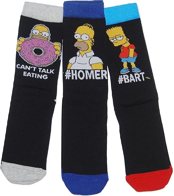 Mens Simpsons Socks 3 Pairs (611) Amazon.co.uk Clothing
