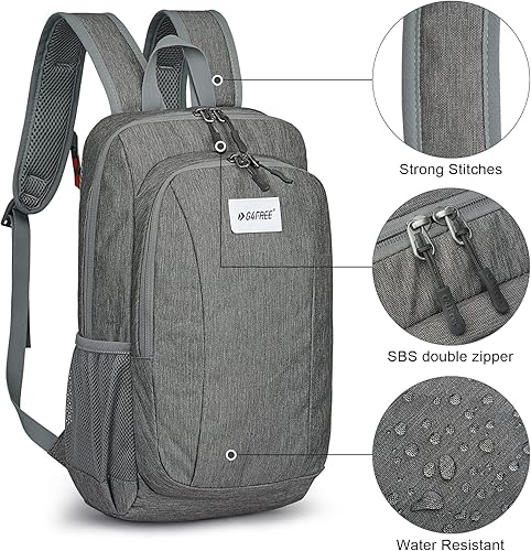 Miniatura 6 de G4Free Mini mochila de senderismo de 10L ligera pequeña mochila de viaje mochila de hombro mochila de día para hombres mujeres, Gris, Mochilas