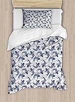 Vista 192 de Ambesonne Juego de funda de edredón de pesca, lubina de boca grande atrapando un bocado en espray de agua, imagen salvaje, juego de cama decorativo