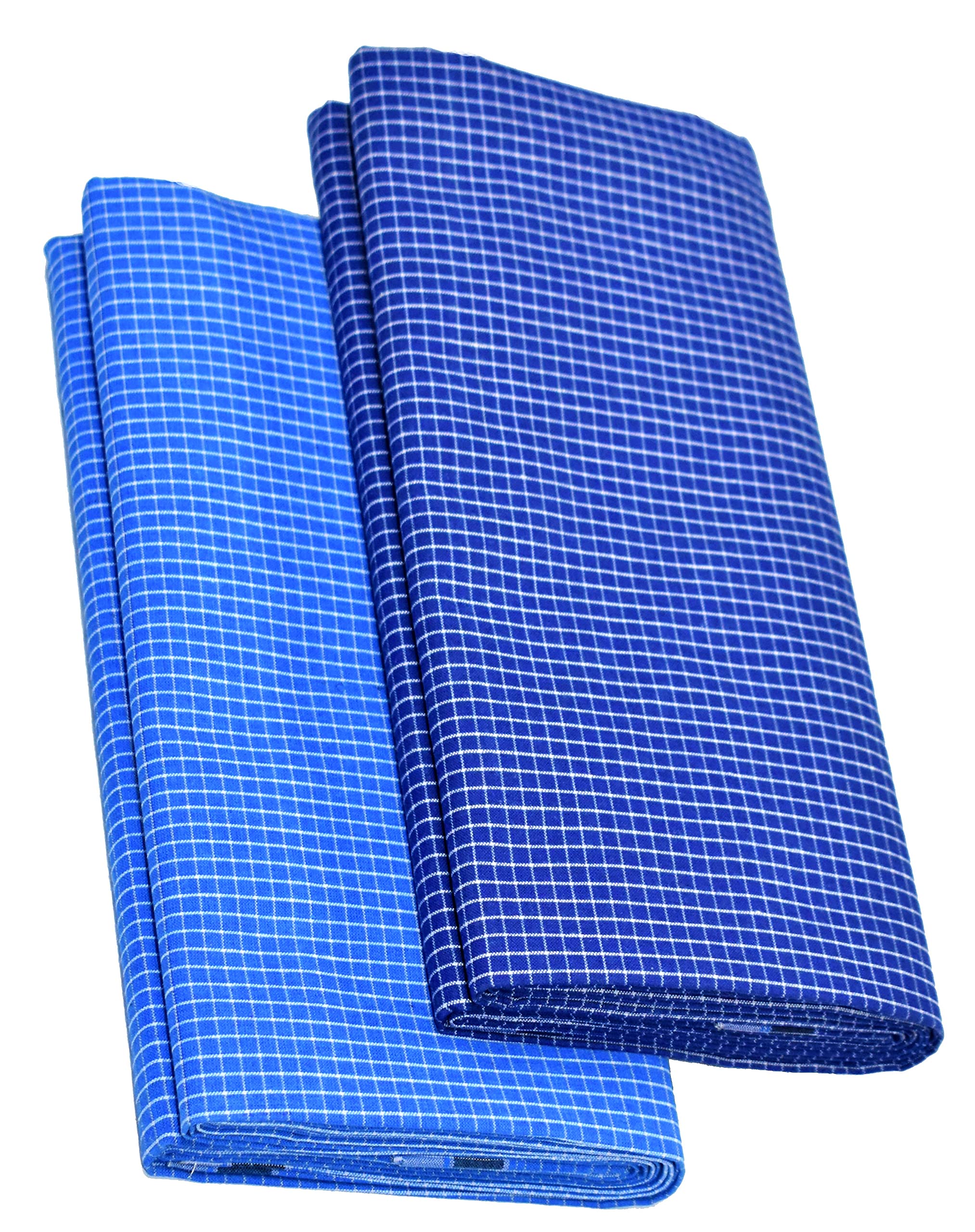 TUNI MANI Men's Cotton Lungi/Stitched/Mini Checked/Length 2.10m (Pack of 2)