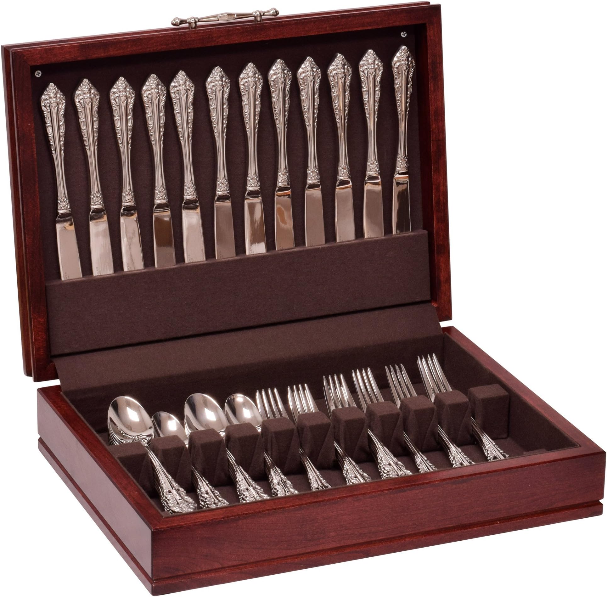 Company - Traditions; Silver/Flatware Chest; Solid Cherry (Rich Mahogany on Solid Cherry)