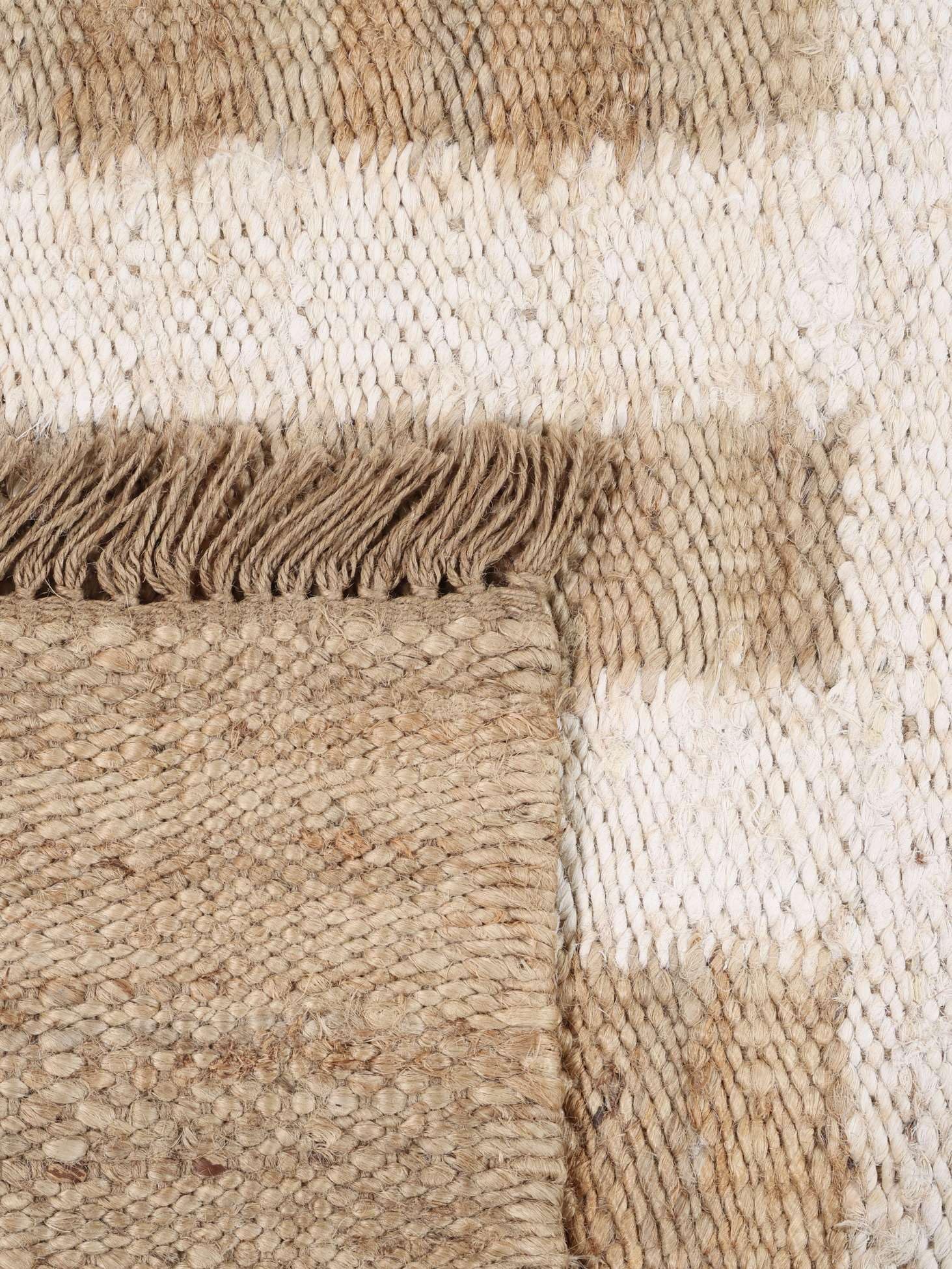 RugVista Solista Flag Jute Alfombra, 200 x 300 cm, Beige/Natural | Modernas, Rectangular, Pelo medio, Limpieza en seco, Sala de estar, Dormitorio, Cocina