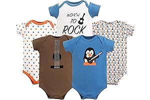 Luvable Friends Babe Rock One-Piece Bodysuits for Baby Girls
