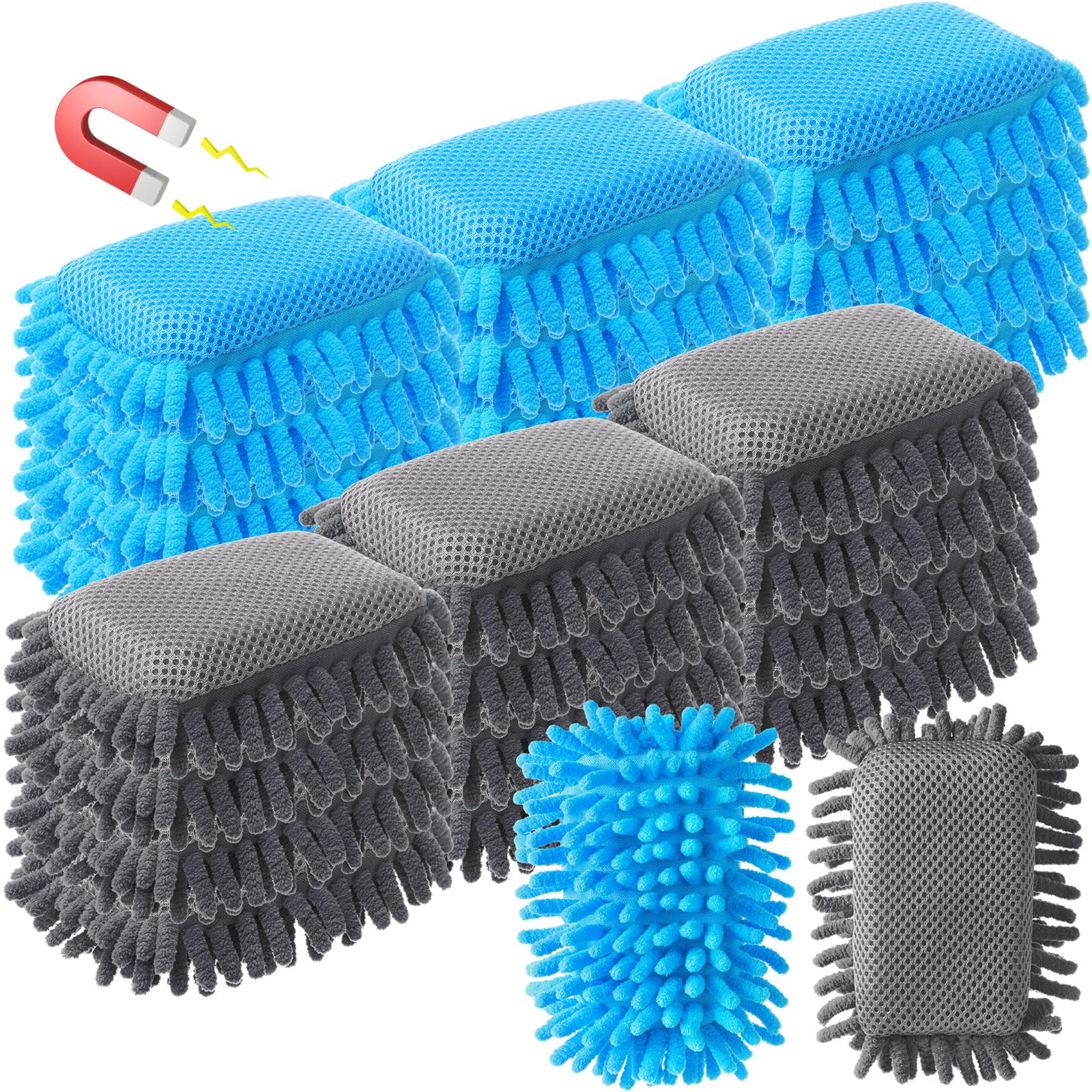 8 Pack Magnetic Whiteboard Erasers - Microfiber Shag Dry Erase Erasers For Classroom, Office, Home - View #9