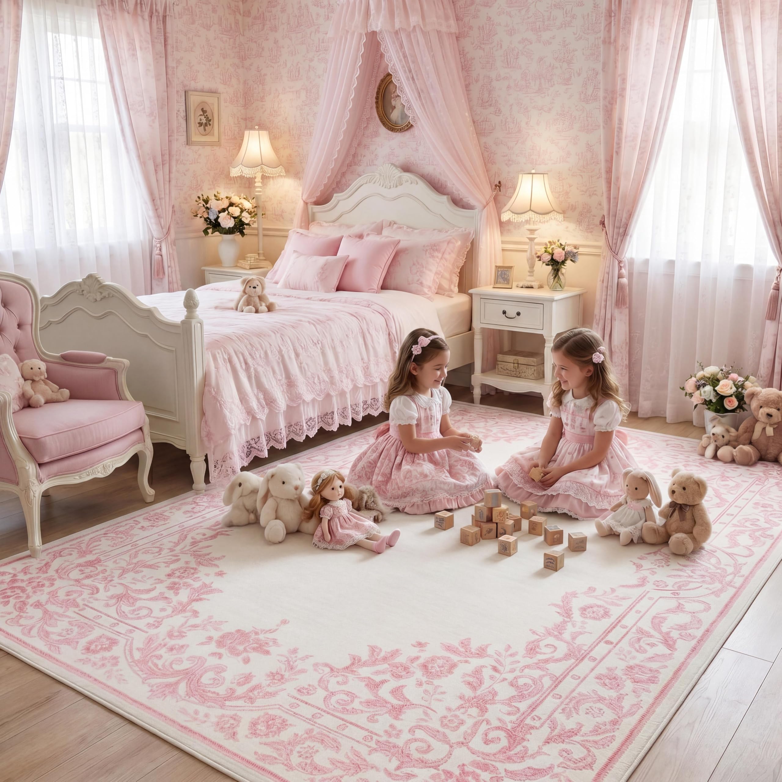 Photo 1 of Garvee 5'x7' Area Rug - Pink Floral