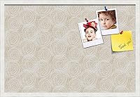 Vista 20 de PinPix ArtToFrames - Tablero de anuncios de corcho personalizado de 18 x 12 pulgadas. Este tablero de anuncios de círculos aguamarina tiene un Blanco