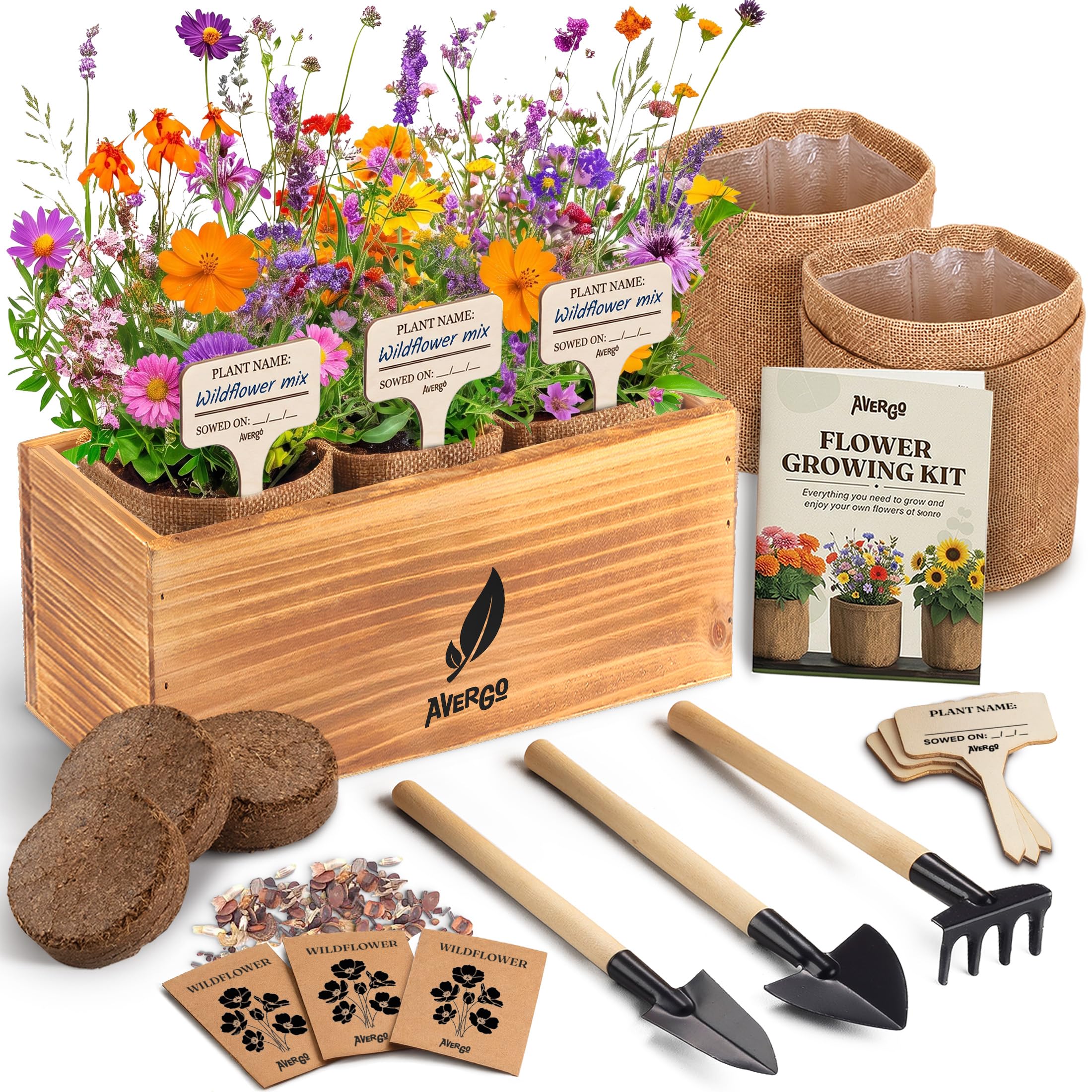 AVERGO Wildflower Seed Mix Growing Kit