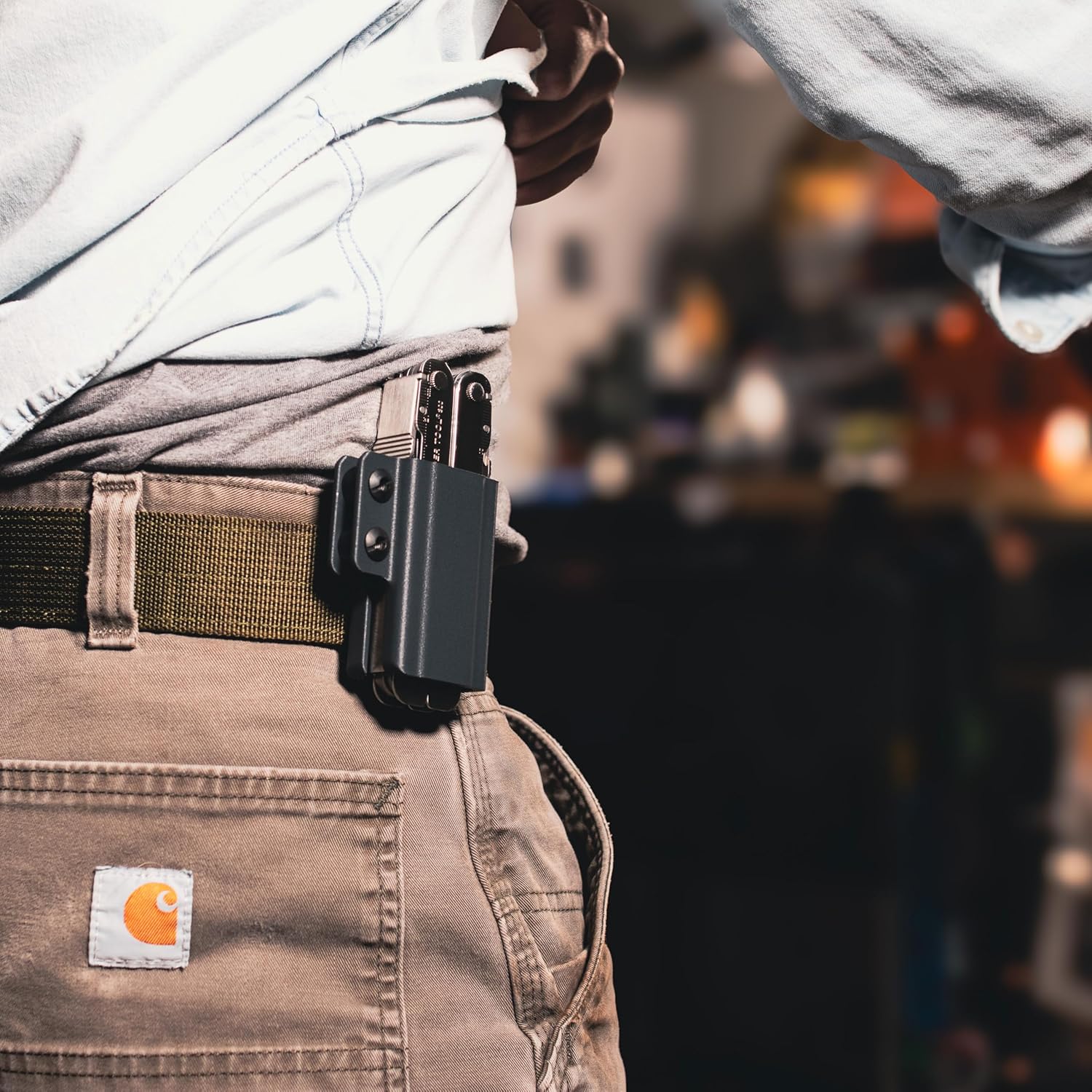 Multitool Holster for Leatherman Super Tool 300 - Quick Access, Adjustable Retention, Low-Profile Belt Clip for Close-to-Body Carry