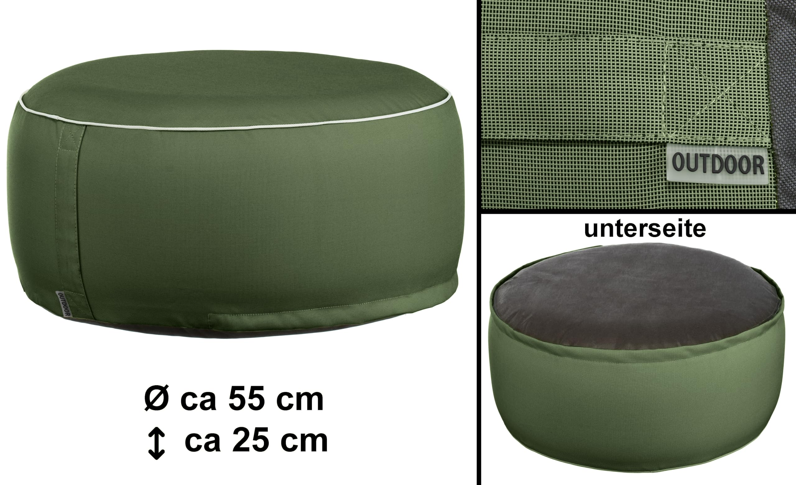 Brandsseller Sgabello gonfiabile, diametro 55 x 25 cm, impermeabile, resistente alle intemperie e facile da trasportare