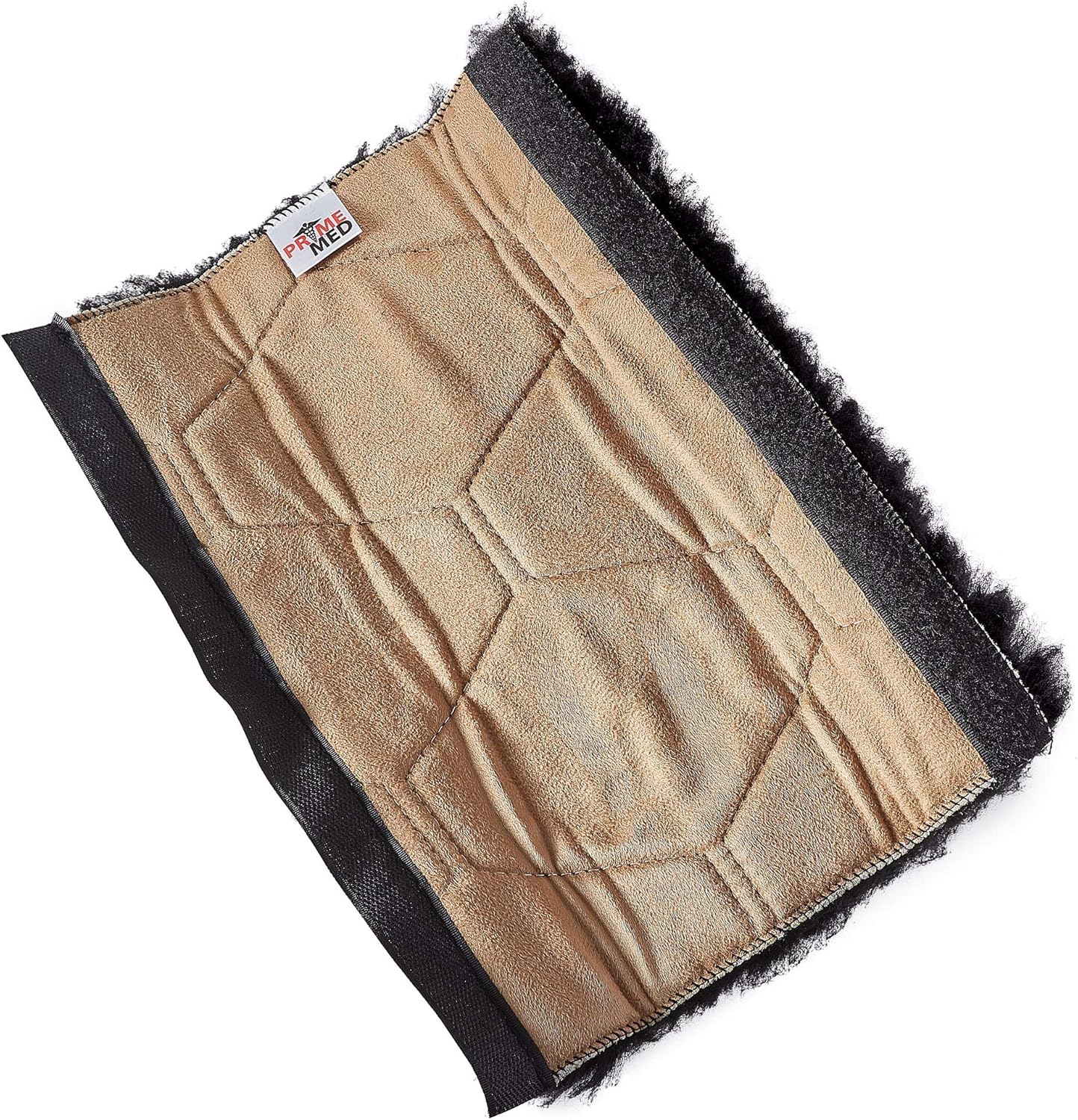PrimeMed Comfort Wheelchair Armrest Pads - Black Faux Wool Pad (1 Arm Cushion) : Health & Household
