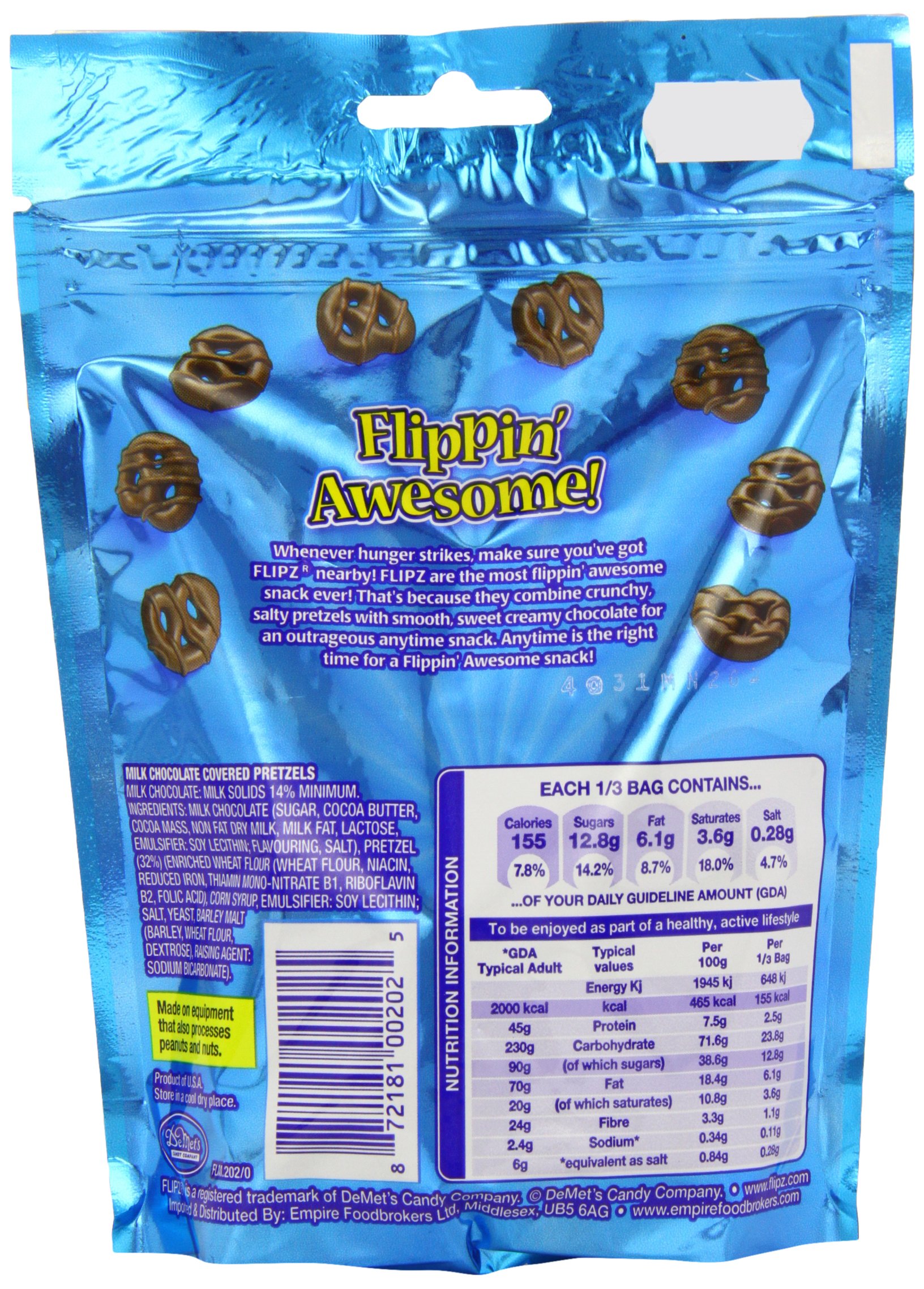 Bretzels enrobés de chocolat au lait DEMET'S 100 g (paquet de 4)