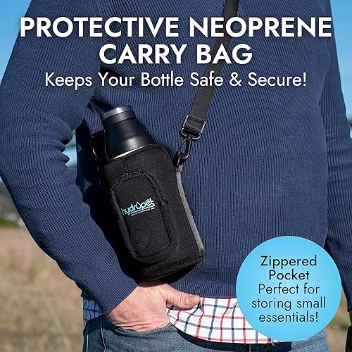 Miniatura 7 de Hydropet Botella de agua portátil para perros (32 onzas), botellas aisladas de viaje para perros y gatos, acero inoxidable, cuenco de comida