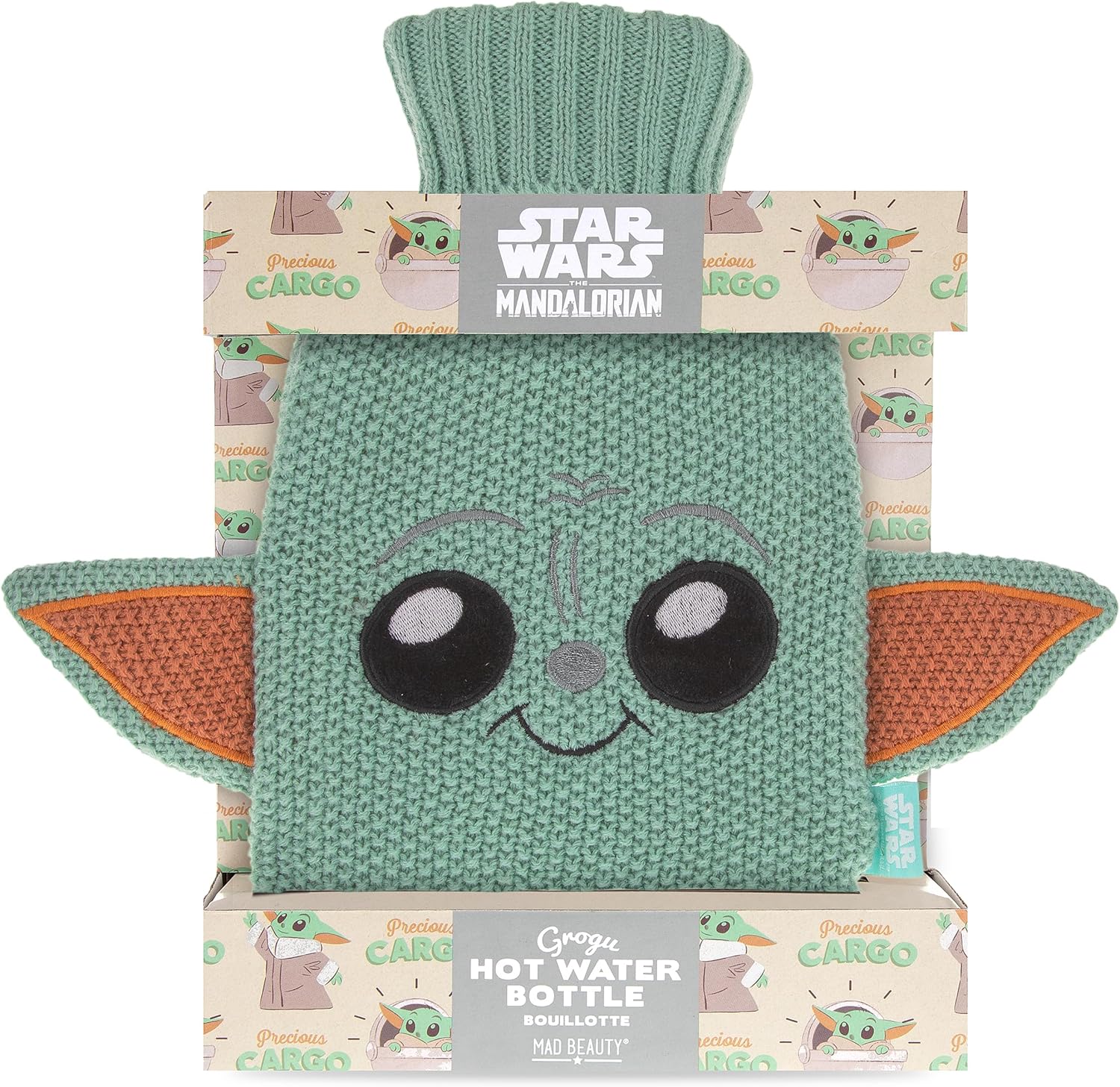 Grogu Hot Water Bottle, Hot Water Bag for Neck, Shoulder Pain and Hand Feet Warmer, Hot Compress and Cold Therapy, Great Gift Grogu Hot Water Bottle, Hot Water Bag for Neck, Shoulder Pain and Hand Feet Warmer, Hot Compress and Cold Therapy, Great Gift