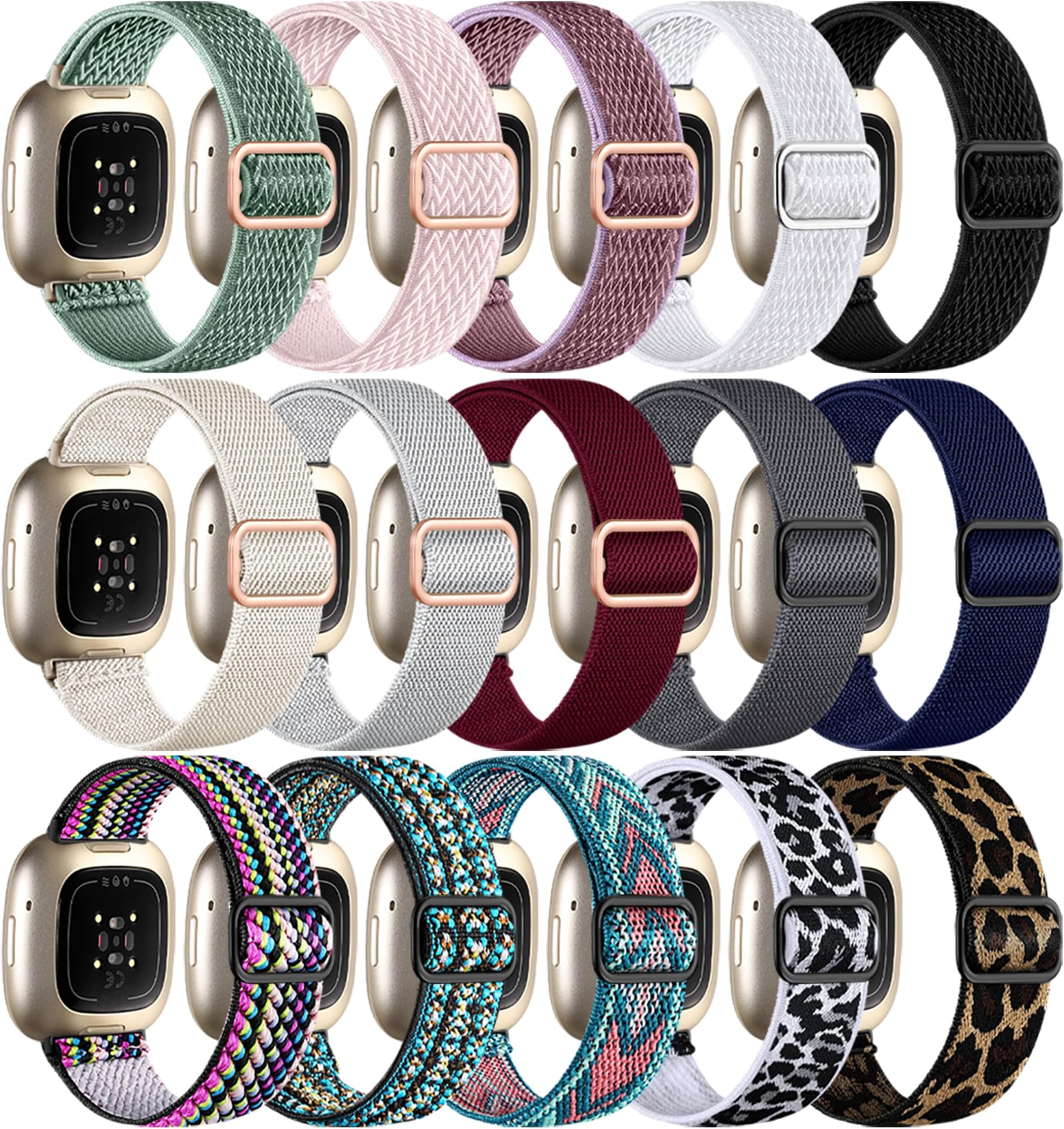 [4 Pack] Bands Compatible with Fitbit Versa 3 4 Bands Women