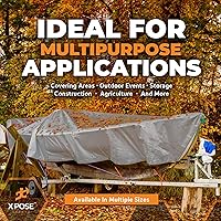 Vista 7 de Xpose Safety Lona protectora de polietileno plateado resistente de 5 x 7 pies - Funda protectora multiusos - Duradera, resistente al agua
