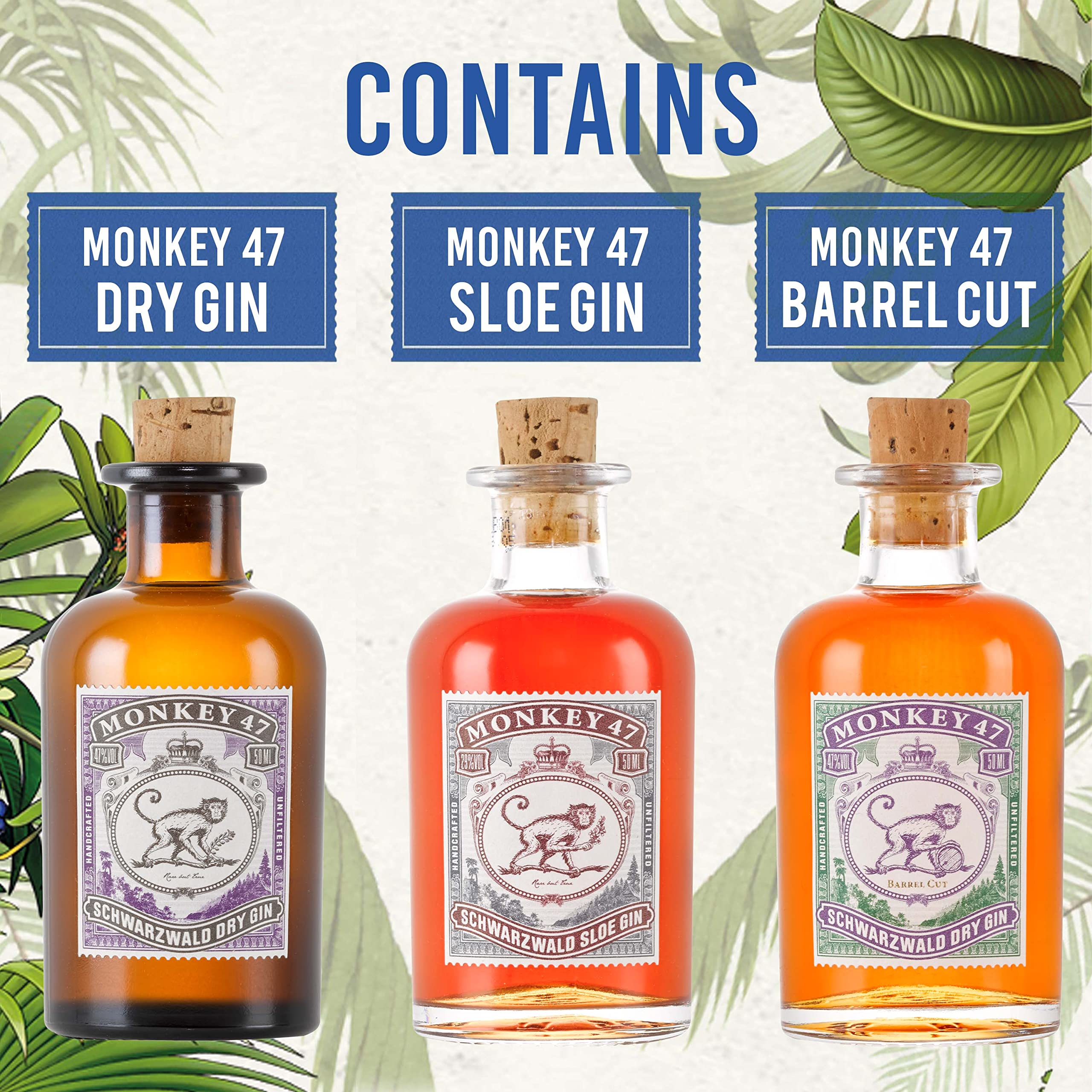 Monkey 47 Pack Miniaturas Ginebra - 3 x 50 ml