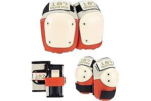 187 KILLER PADS Skateboarding Knee Pads, Elbow Pads, and Wrist Guards, Six...