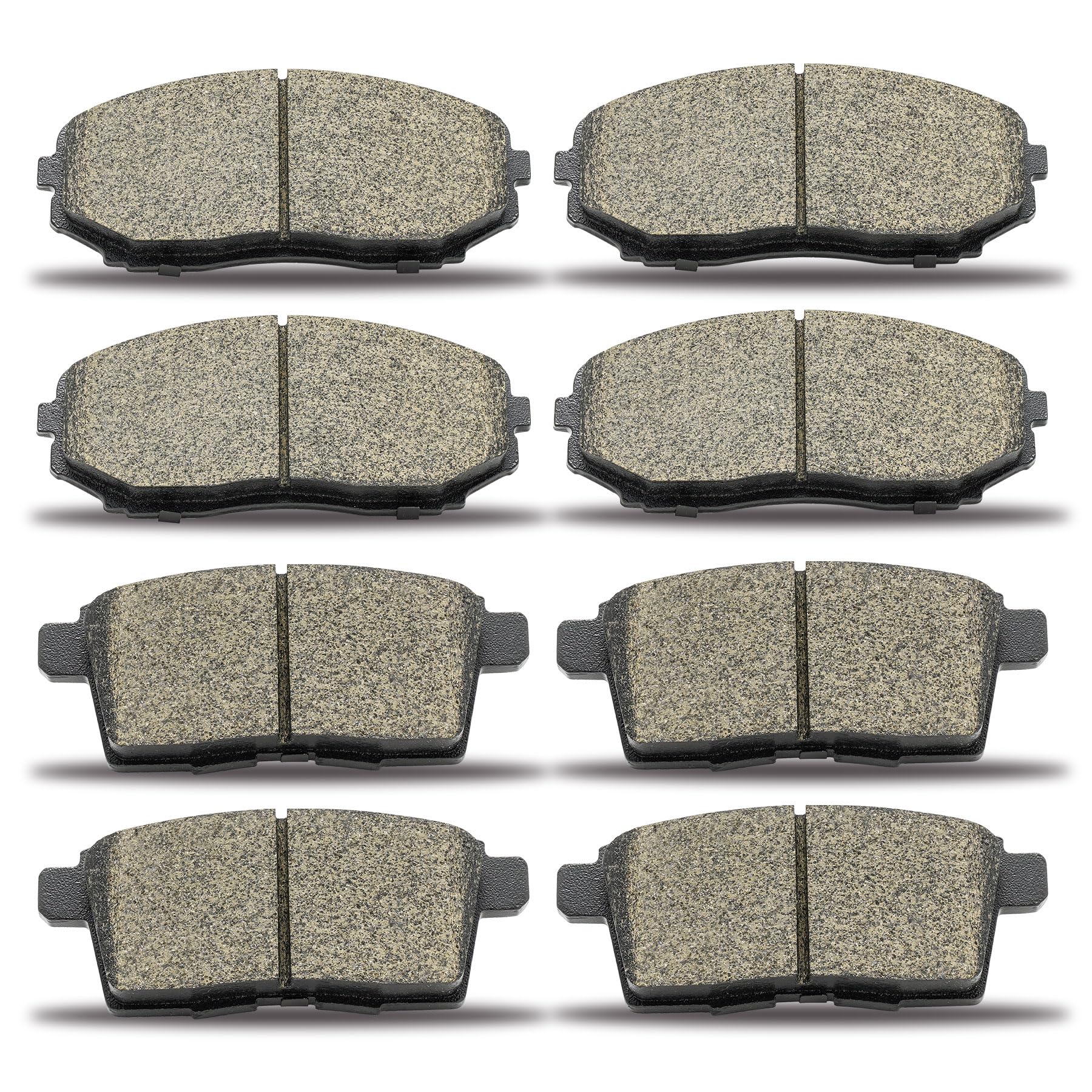 Amazon.com: D1258 D1259 Front Rear Ceramic Brake Pads Set