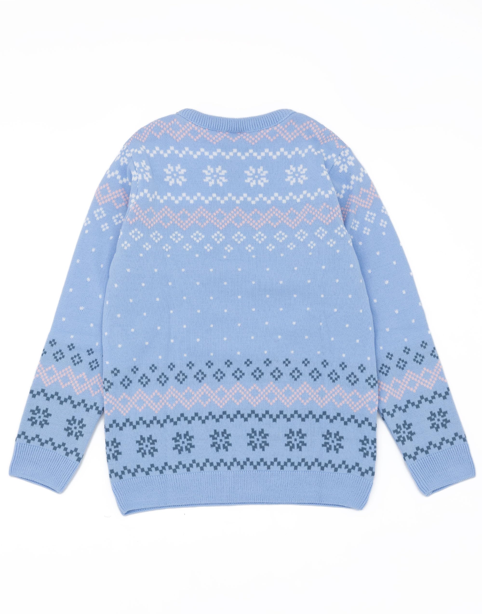 Disney Disney's Lilo & Stitch dziecięcy niebieski sweter z dzianiny | świąteczny sweter - ciepły, zabawny i przytulny | przeżyj zimową magię Stitch w dobrym stylu
