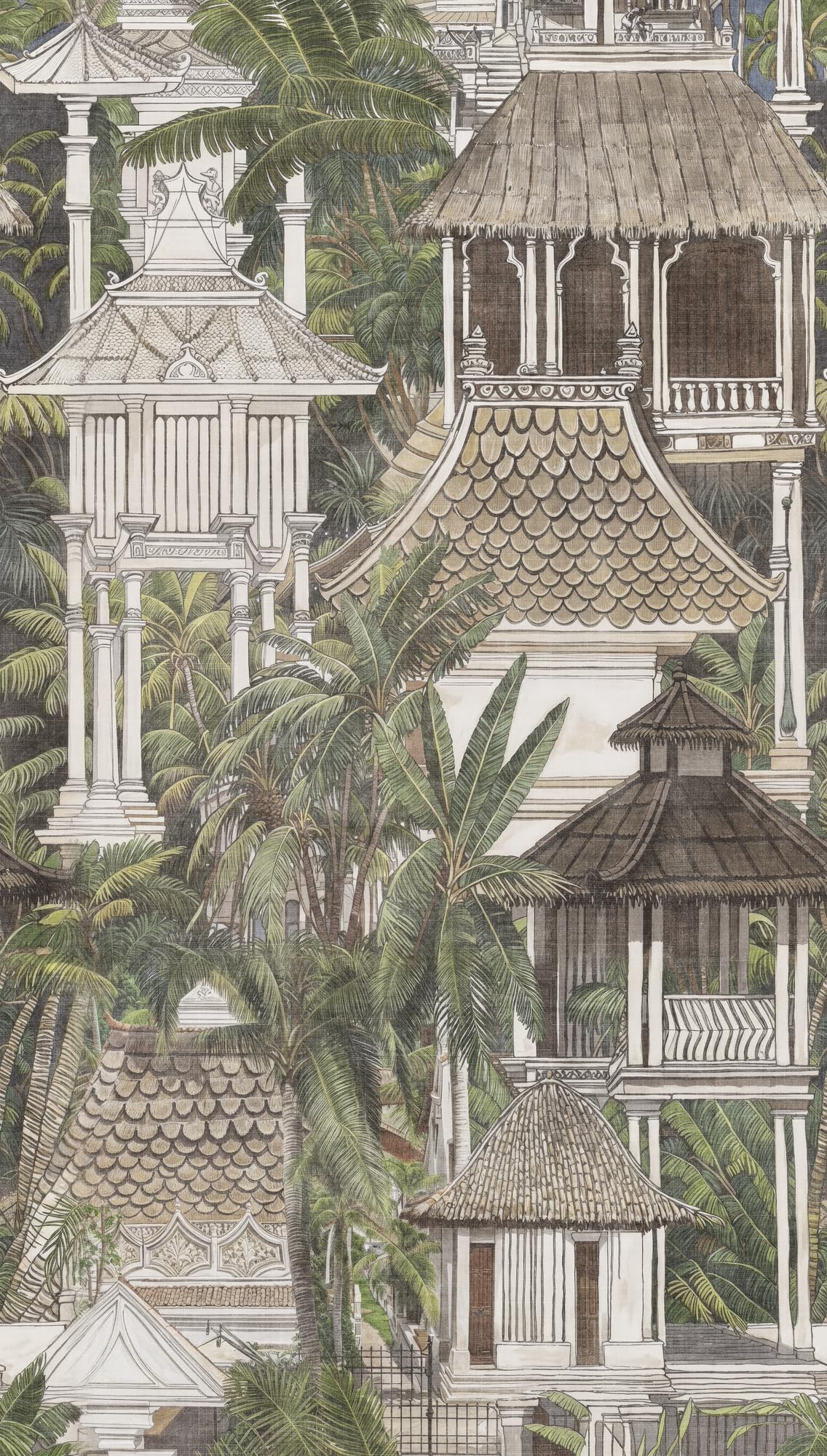 Papier peint palmier floral Livingwalls pour créer un salon exotique zen