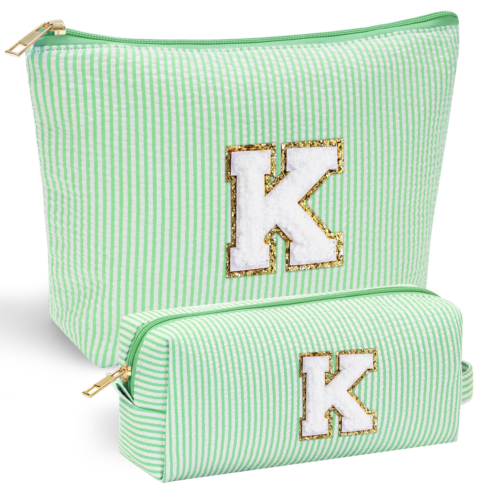 Parima Personalised Gifts for Girls Women - Personalised Make up Bag Initial Make up Bags A Preppy Stuff Birthday Gifts for Women Gift for Girl Womens Girlfriend Teenage Girls Gift Makeup Bag — view 47