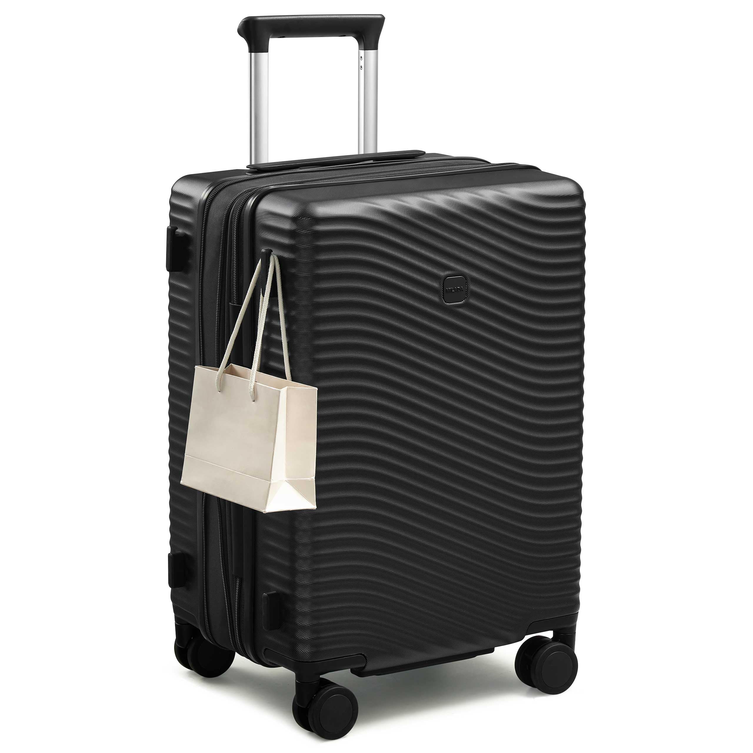MILADA Expandable Carry On Luggage 20 Inch - Airline Approved Hardshell Suitcase with 8 Spinner Wheels TSA Lock