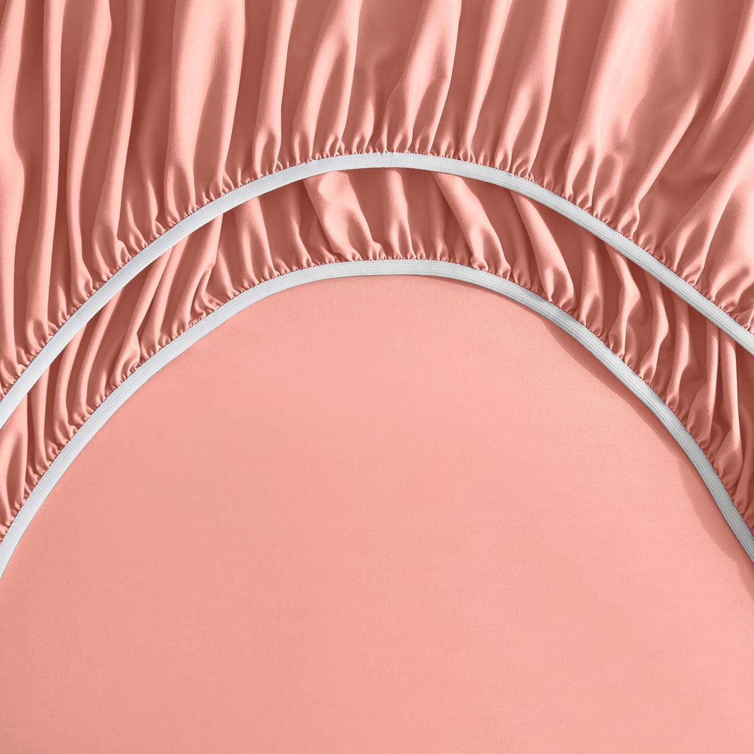 Extra Deep Pocket King Sheets Set - 6 PC Soft Microfiber Extra Deep Pocket King Size Sheets - Fade Resistant Bedding Sheets & Pillowcases - King, Misty Rose