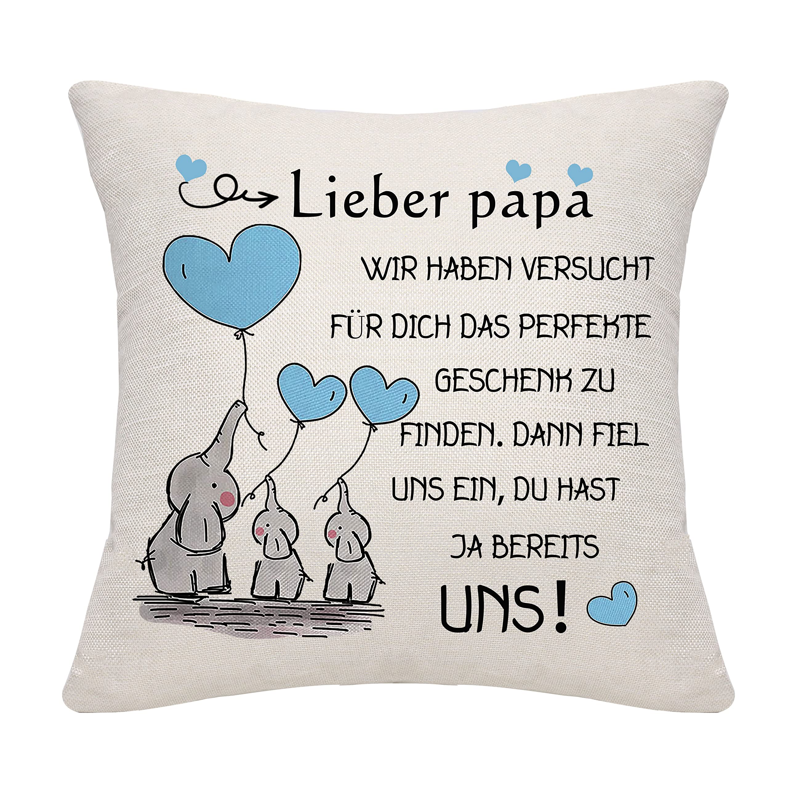 Bommex Elefant Kissenbezüge für Mama Tochter Sohn Papa Oma Großmutter Enkelin Enkelin Tante Nichte Freundin Frau Familie Geschenk Geburtstagsgeschenk