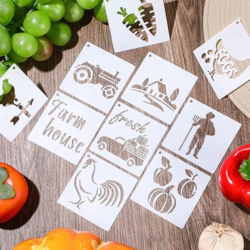 Miniatura 116 de 66 plantillas pequeñas para manualidades, plantillas reutilizables de 3 pulgadas para pintar sobre madera, plantillas de pintura para pared