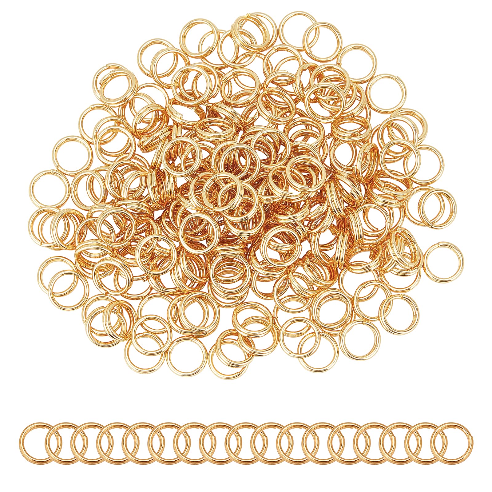 Anneaux fendus dorés 6mm acier inoxydable 304 UNICRAFTALE lot de 200