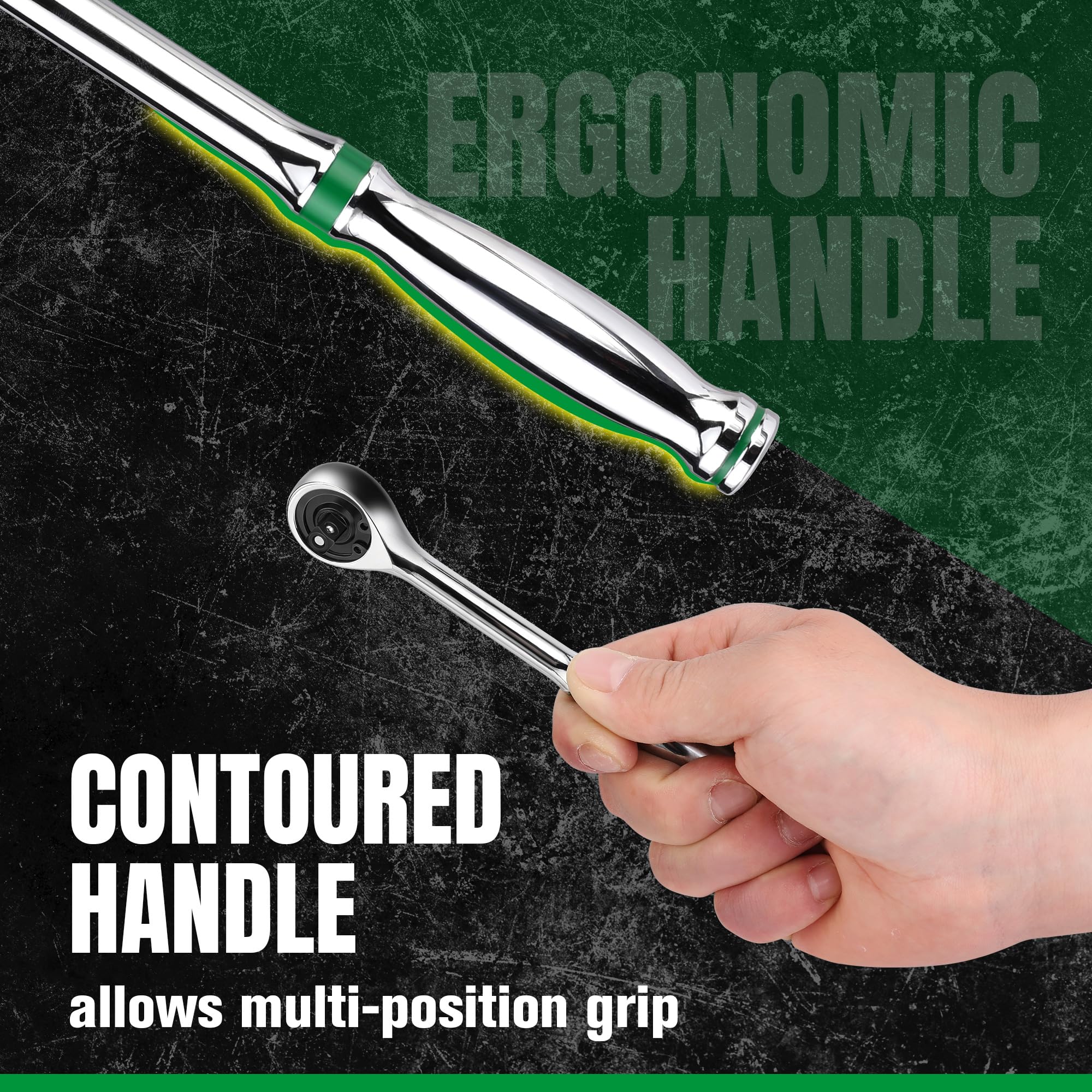 SK SK 1/4\" Drive Ratchet Handle, 216-Position 6 Pawl Ratchet, With...