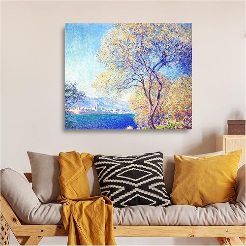 Miniatura 5 de A&T ARTWORK Antibes Seen from The Salis Gardens de Claude Monet Las Obras de Arte Clásico Mundial Reproducciones, Impresiones de Arte en Lienzo