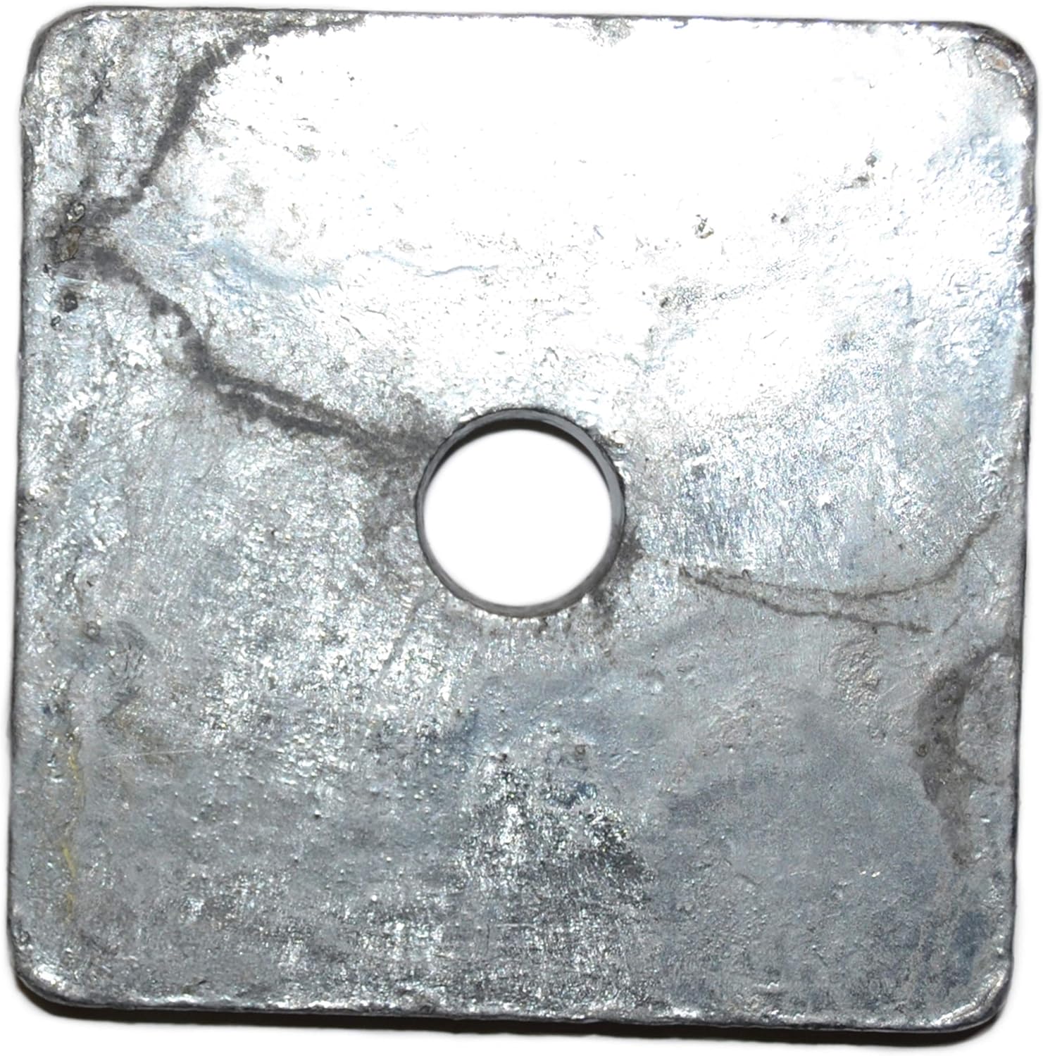 Hard-To-Find Fastener Hot-Dip Galvanized Square Washers, Durable & Secure Stainless Steel Metal Hardware Plates for DIY, Home Improvement, Construction, 1/2 x 3 x 3 x 1/4, Pack of 16
