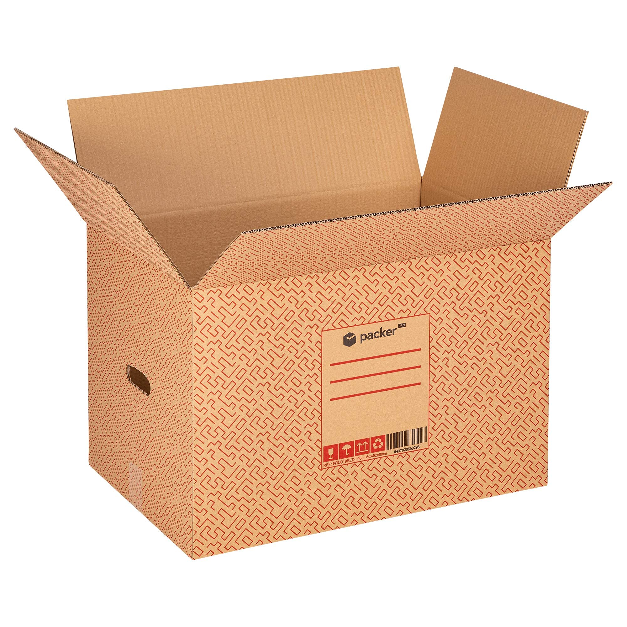 packer PRO Rollo Plastico Burbujas Embalaje 50cm Ancho y 100m Longitud, 10 Cajas de Carton (60x40x40cm) y Cinta de Embalaje (50mm x 120m)
