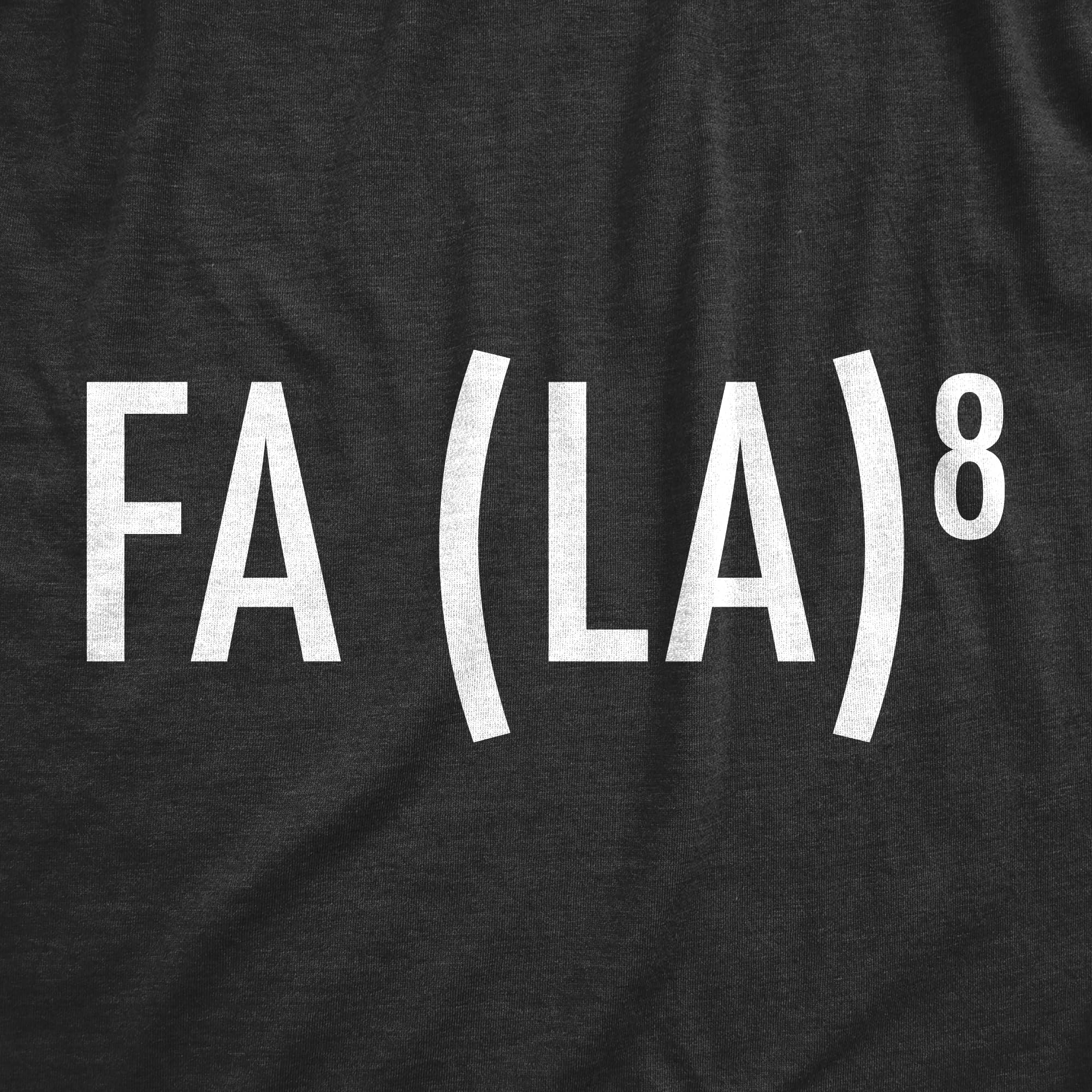 Crazy Dog - Maglietta da uomo con scritta "FA LA LA 8" Christmas Carol Holiday Graphic Novelty Tee