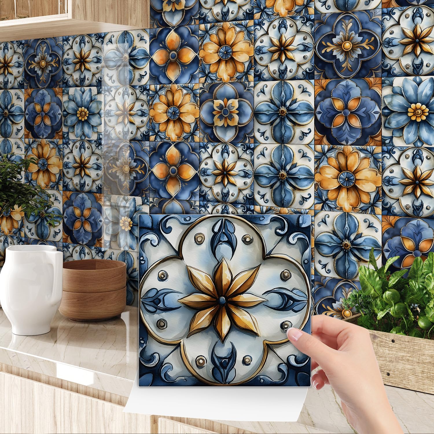 Stickers carrelage de sol en PVC amovibles pour rénover un revêtement ancien sans travaux