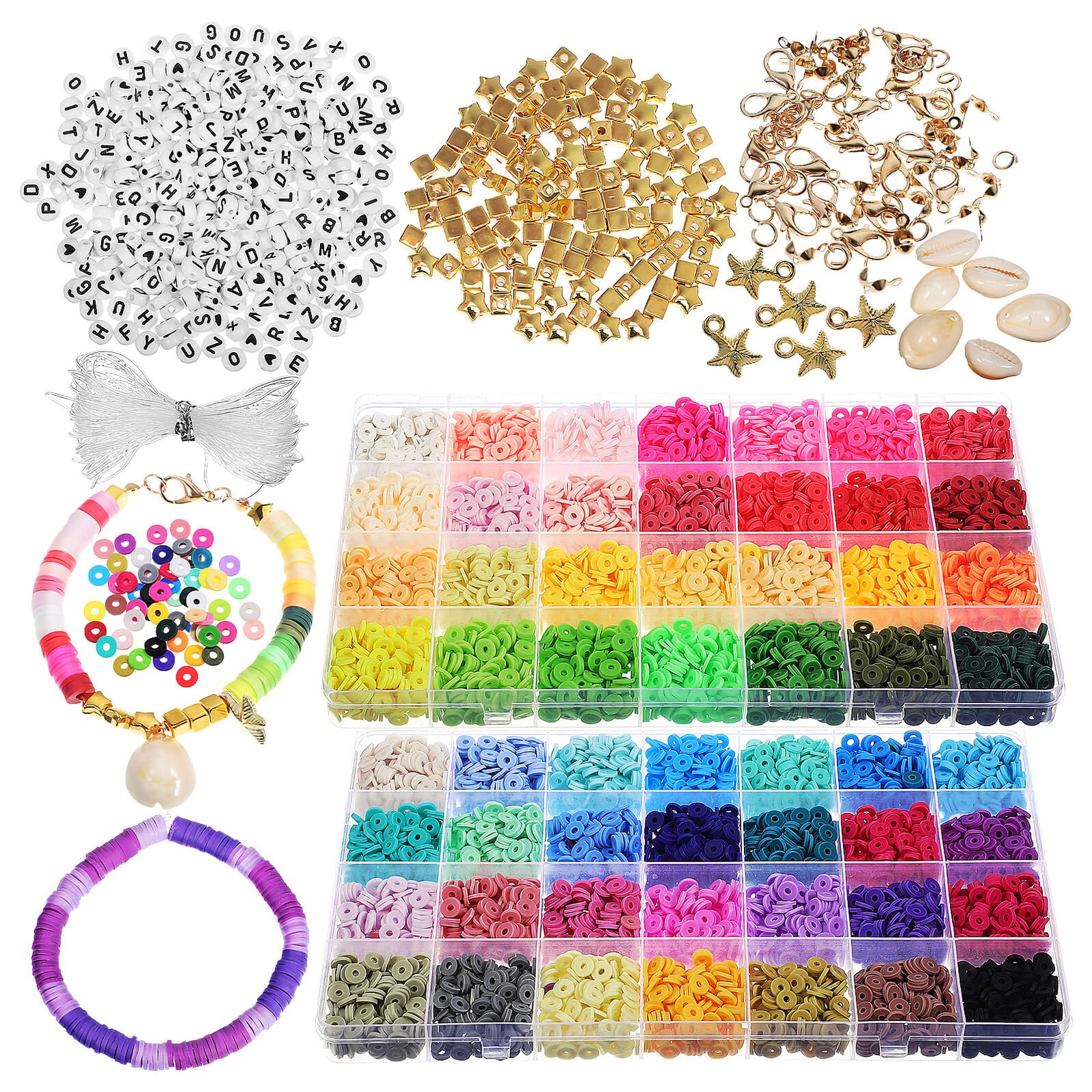 Mobestech Bracelet de Perles DIY pour Débutants, 1 Set, Kit Création Bijoux