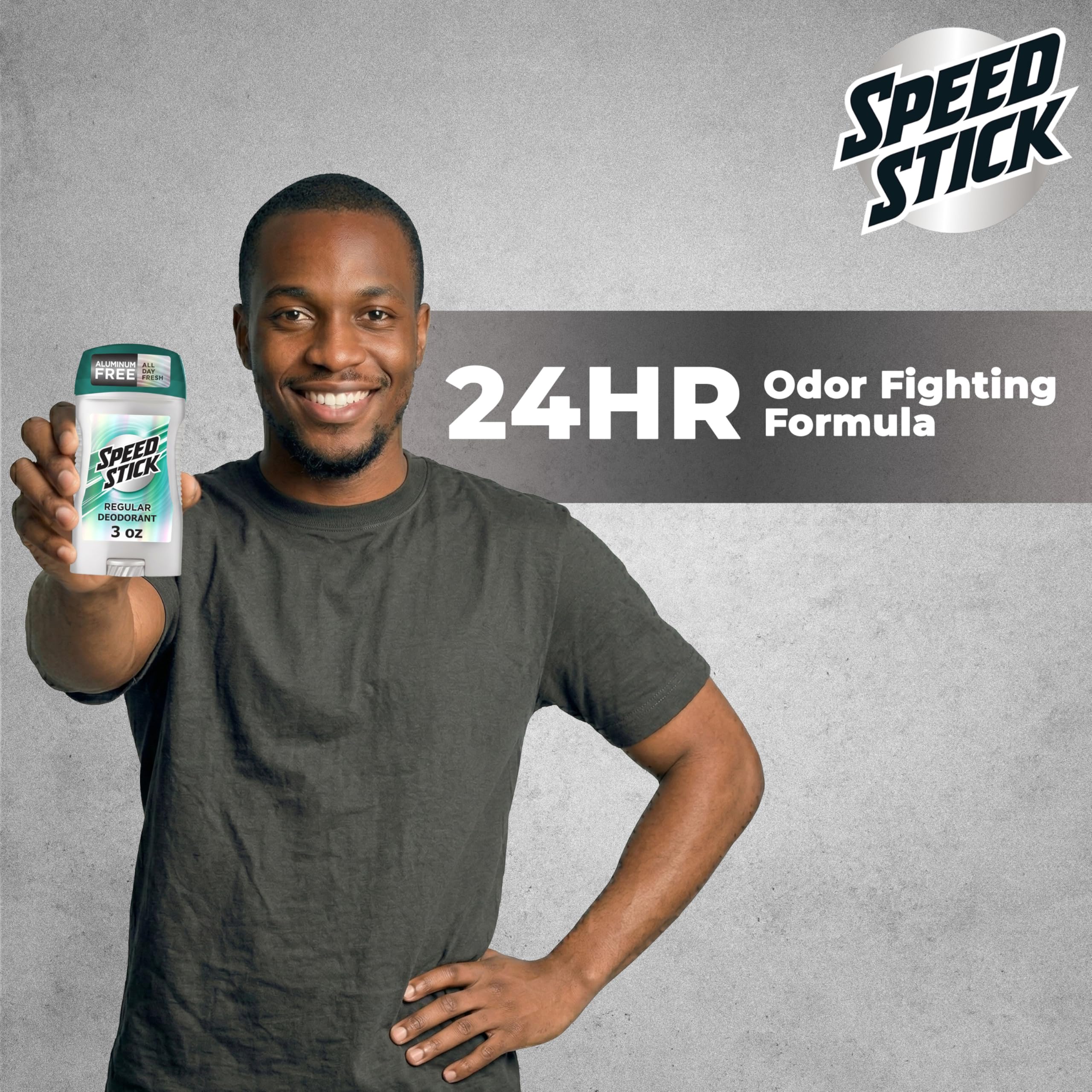 Speed Stick Deodorant for Men, Regular, 3 Ounce (Pack of 4) | 24-Stunden-Schweiß- und Geruchsschutz, Achsel-Anti-Transpirant für Männer, Männerpflege, Alltag, Aktiver Lebensstil