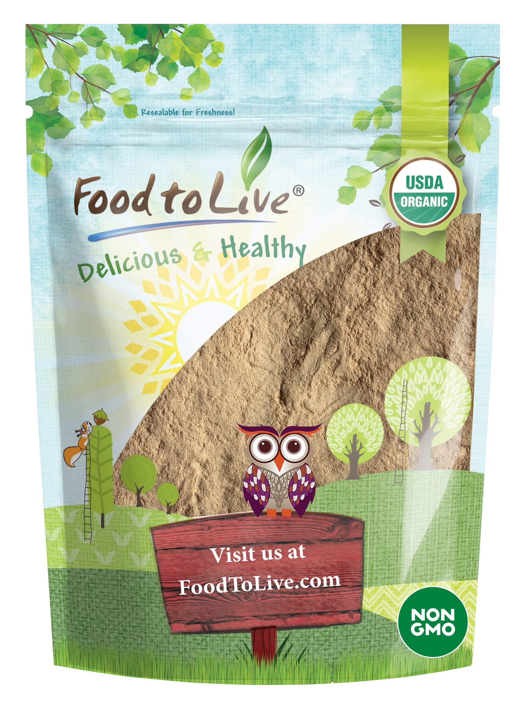 Food to Live Organic Lucuma Powder, 8 Ounces — Raw, Non-GMO, 100% Pure, Non-Irradiated, No Additives, Paleo, Keto, Vegan Superfood, Bulk, Great for Juice, Drinks and Smoothies, Low Glycemic IndexUSDA Organic