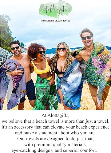 Miniatura 9 de Toalla de playa Whale de 30 x 60 pulgadas, de microfibra, sin arena, de secado rápido, para adultos, adolescentes y niños (ballenas)
