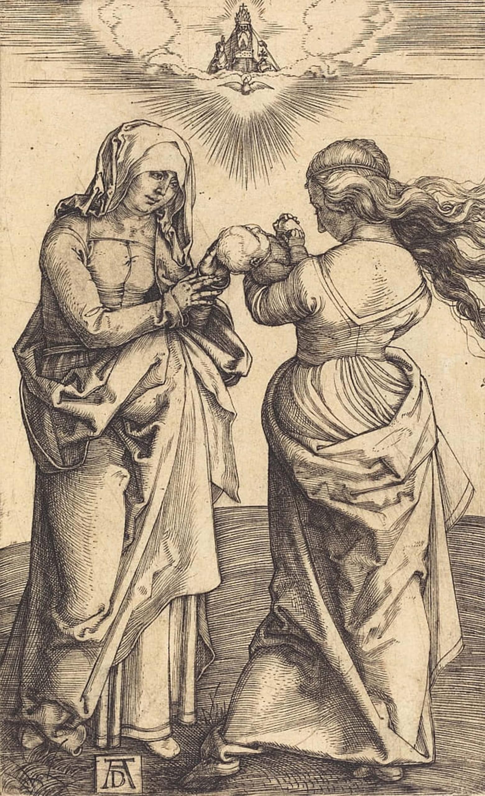 Impression La Vierge et l'Enfant Albrecht Dürer toile de maître 60x90 - 5