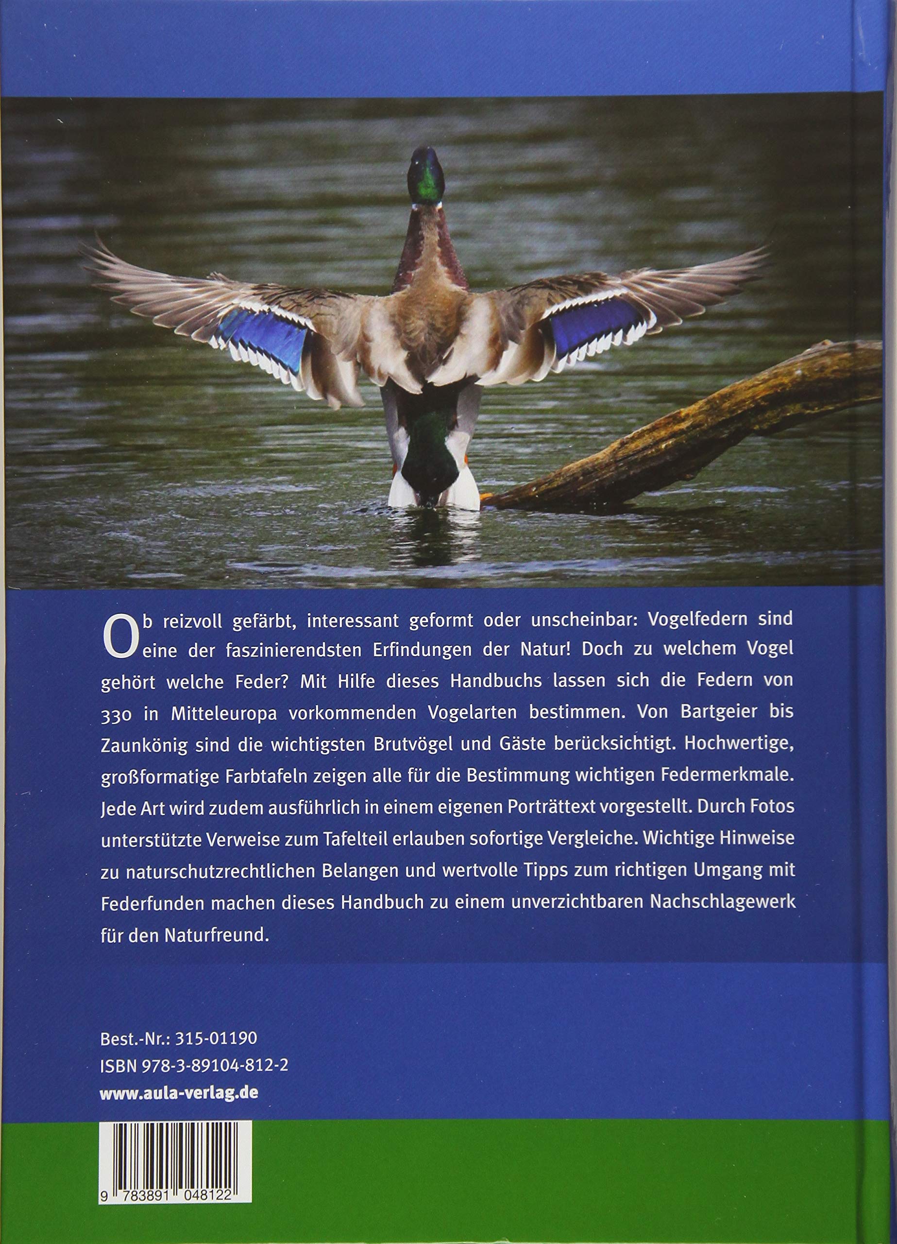 Die Federn der Vögel Mitteleuropas: Ein Handbuch zur Bestimmung der wichtigsten Arten
