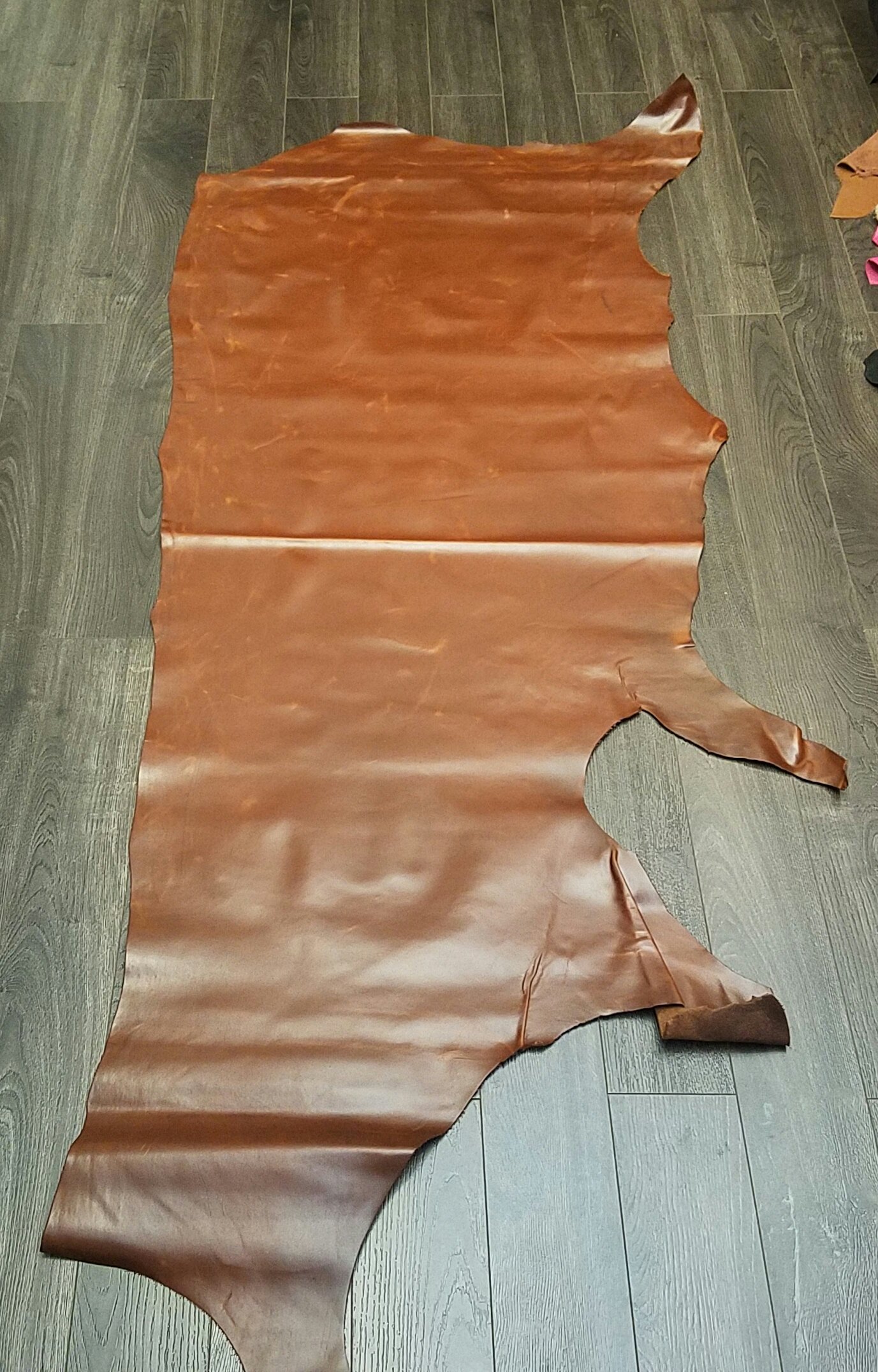 NAT Leathers Tan Brown Oil Pull-up Nappa Soft Upholstery Handbag Cowhide Genuine Cow Leather Hide Skin (20