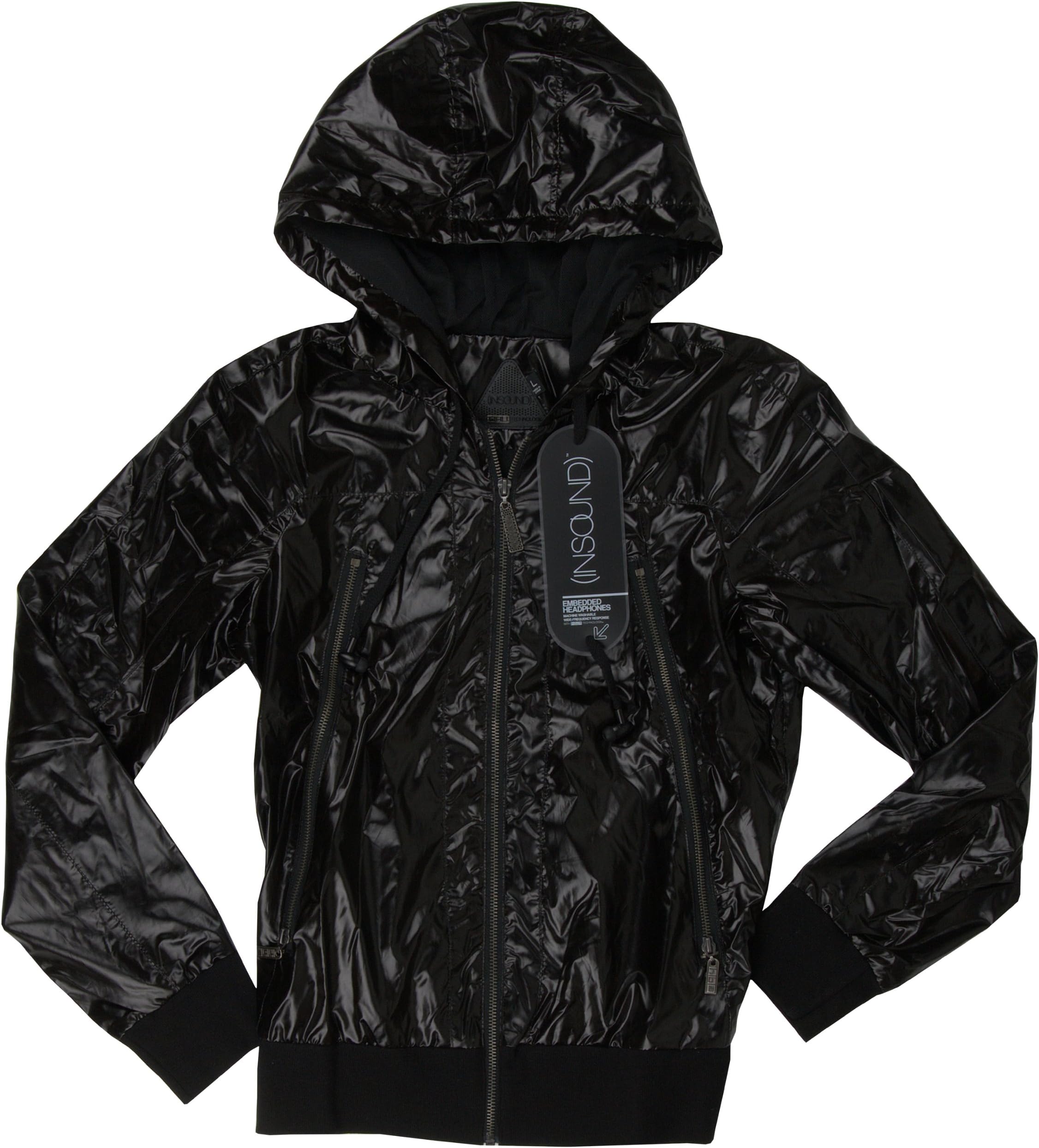 Insound Black Wet Look MP3 Junior Hoodie Buddie-Small