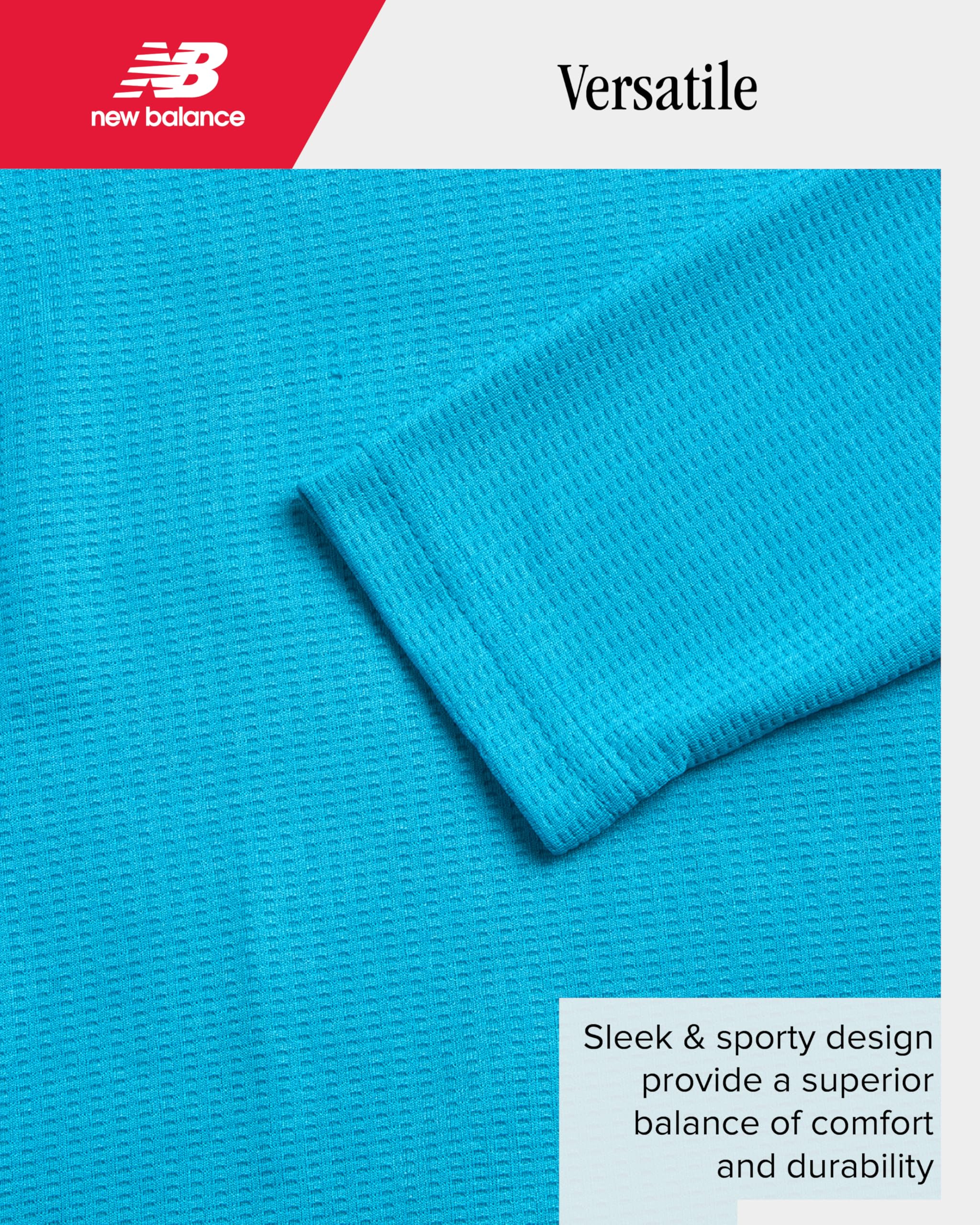 New Balance Boys' T-Shirt - Thermal Waffle Knit Long Sleeve Shirt (Size: 4-20), Size 14/16, Sky Blue