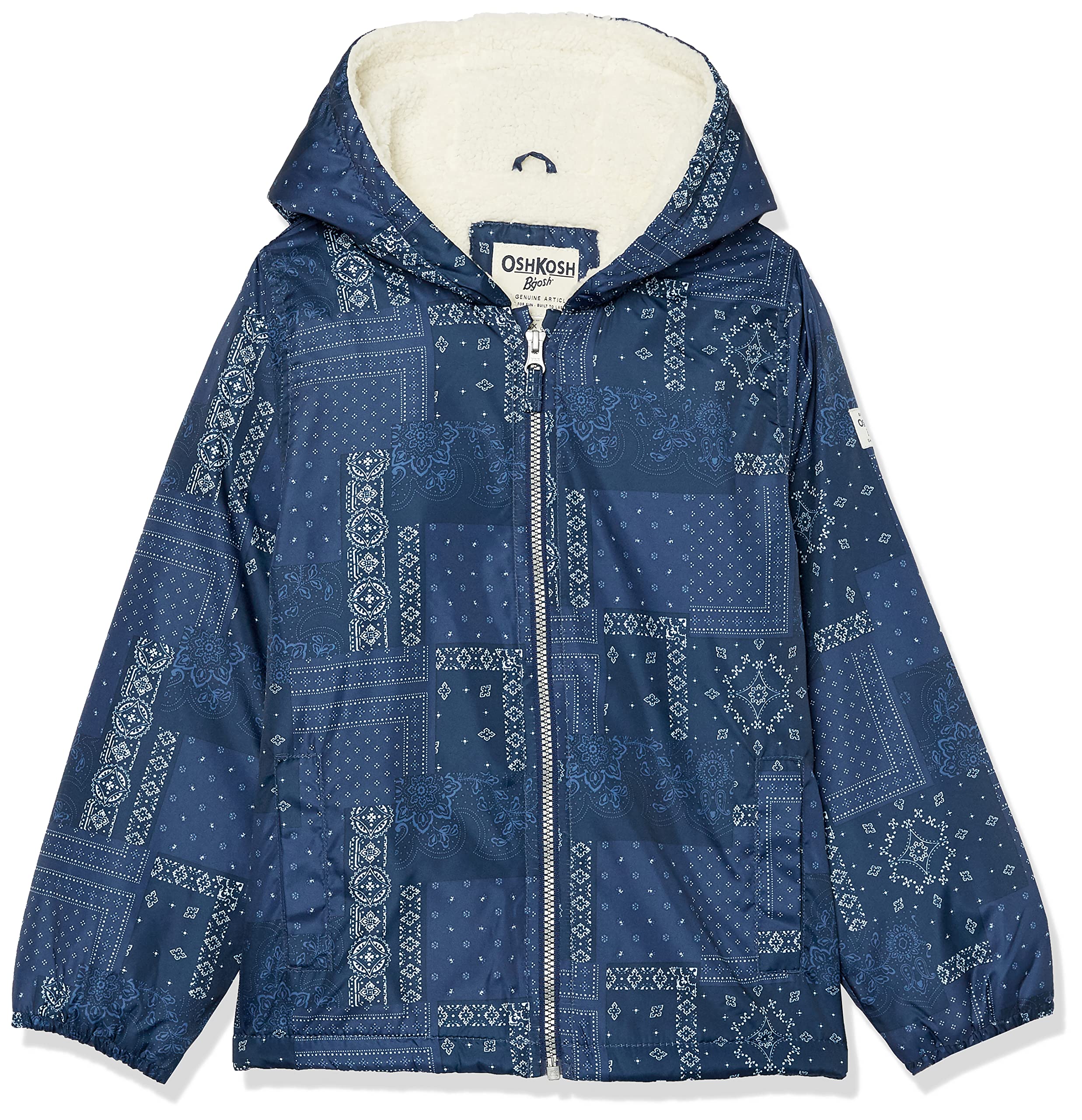 OSHKOSH B'GOSH girls Midweight Fleece Lined Windbreaker Jacket